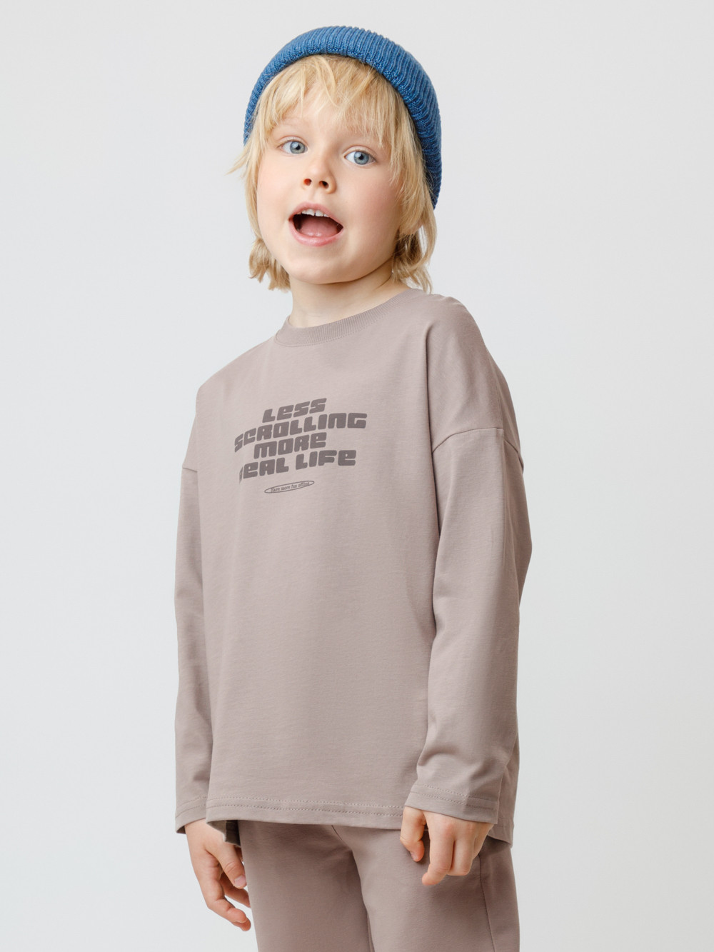 Лонгсливы для мальчика, артикул: МП 302892, цвет: коричневый, фото 4