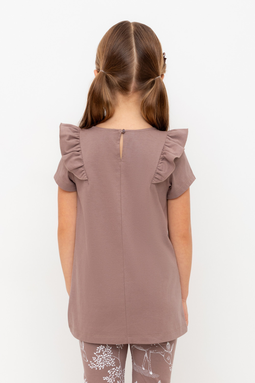Блузка для девочки, артикул: КР 5904, цвет: коричневый, фото 4