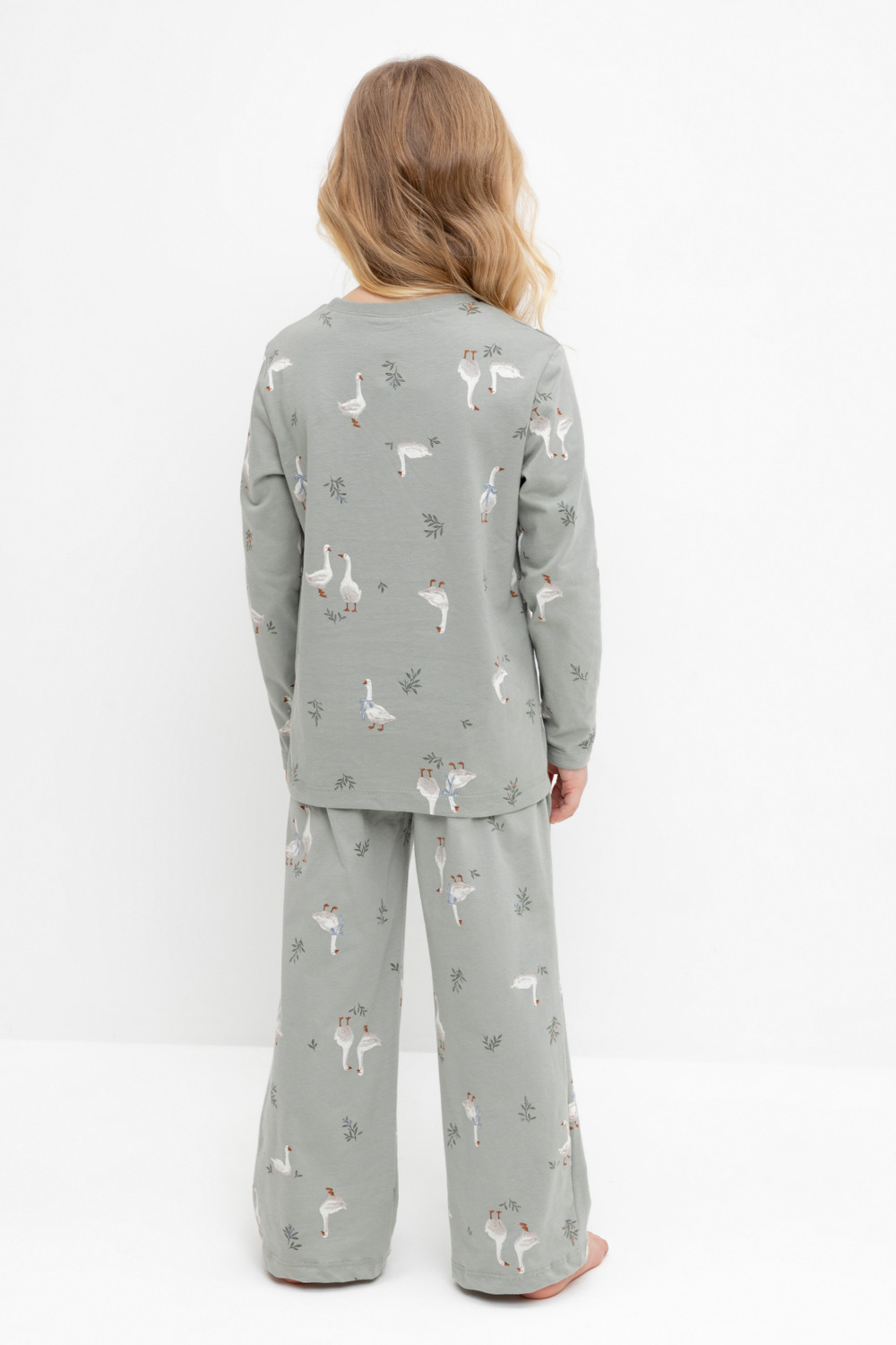 Пижама для девочки, артикул: К 1622, цвет: зеленый, фото 4