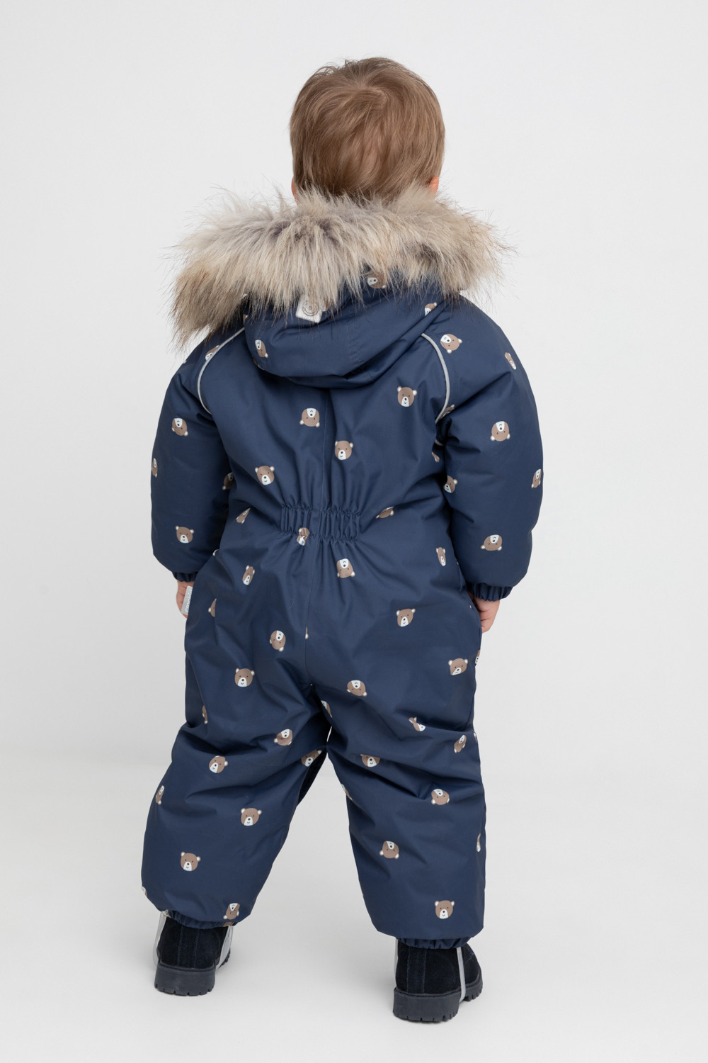 Комбинезоны утепленные для мальчика, артикул: ВК 60116/н/12 ГР, цвет: темно-синий, фото 4