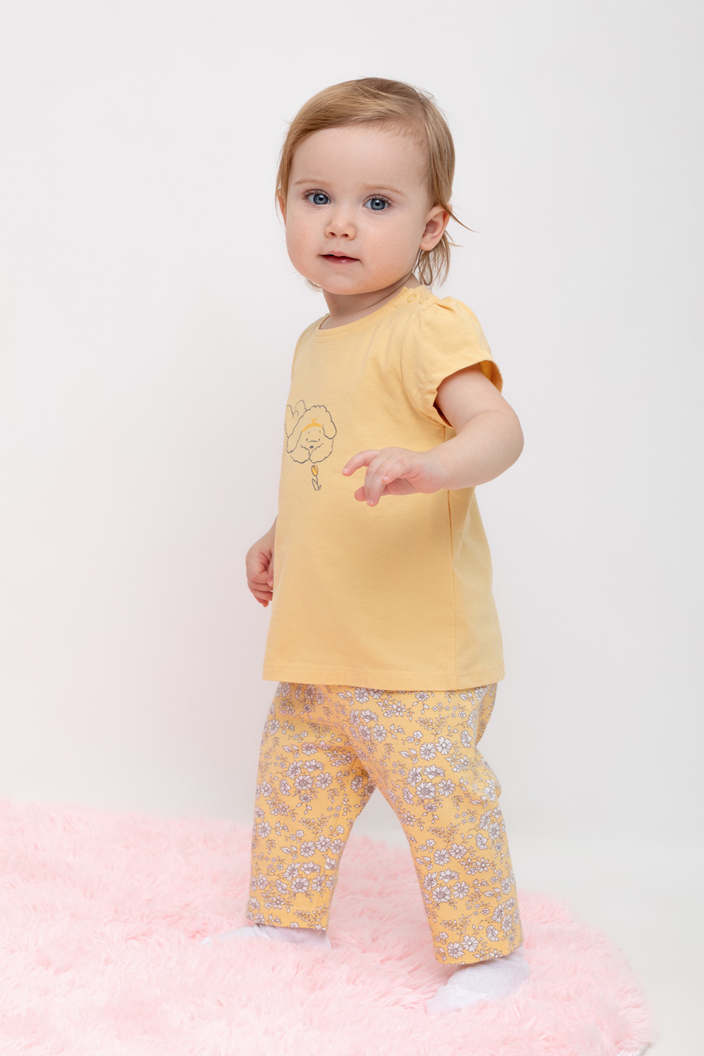 Лосины для девочки, артикул: КР 4321, цвет: желтый, фото 4