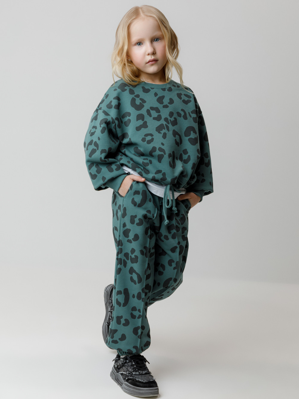 Брюки для девочки, артикул: КР 400887, цвет: зеленый, фото 4