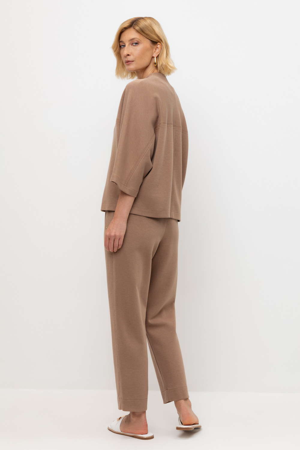 Брюки женские для мам, артикул: ЕВТ 4134, цвет: коричневый, фото 4