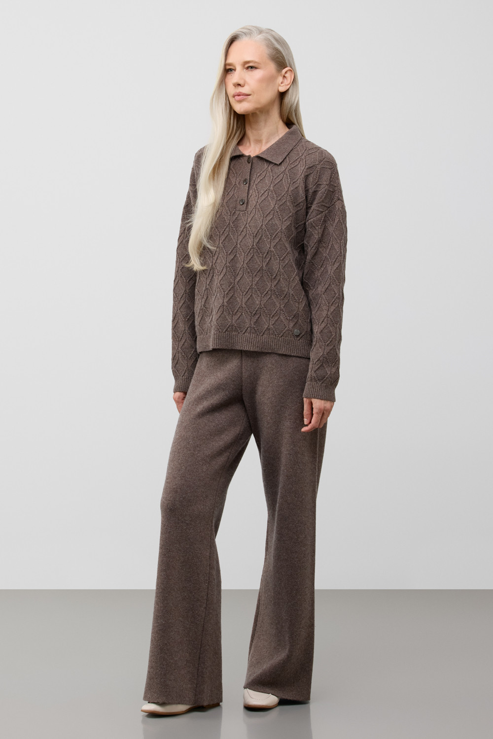 Джемперы женские для мам, артикул: ЕВ 30293/ш, цвет: коричневый, фото 4