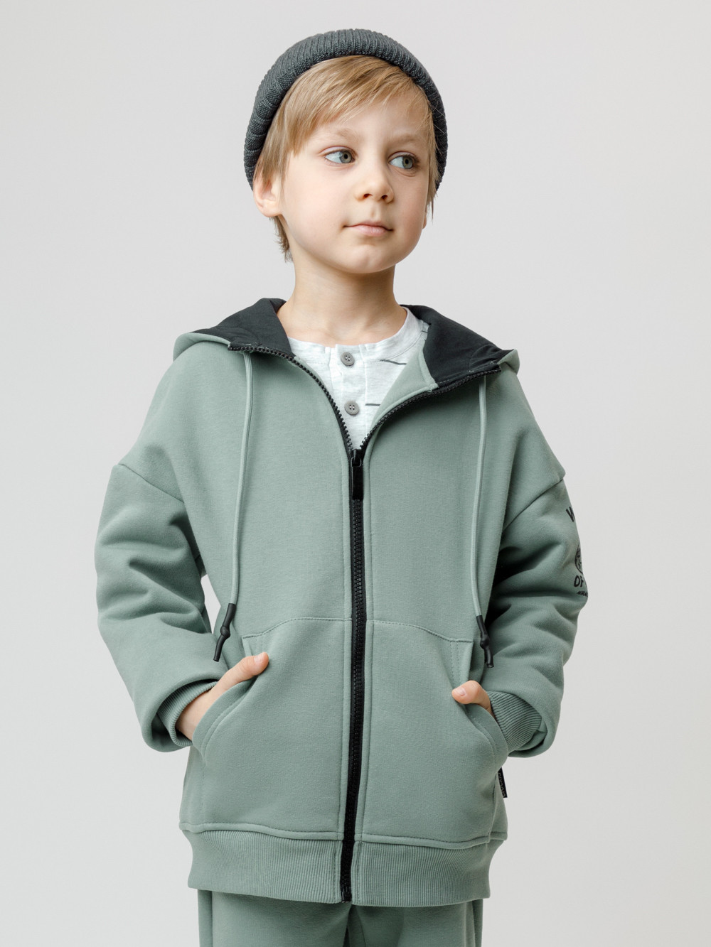 Толстовки для мальчика, артикул: КР 302853, цвет: хаки, фото 4