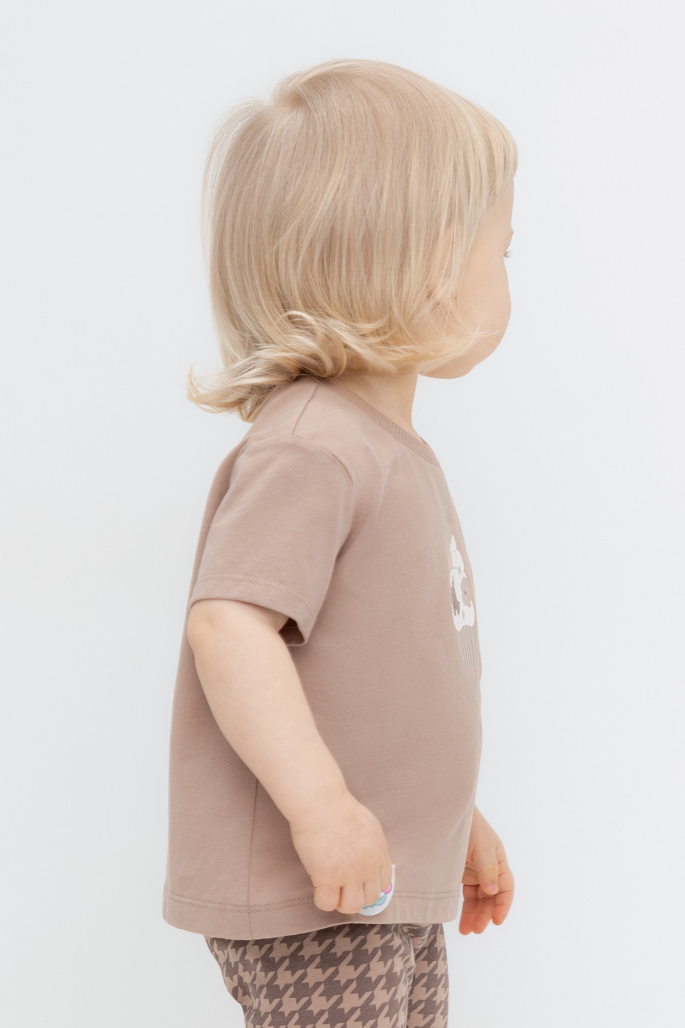 Футболка для девочки, артикул: КР 302556, цвет: бежевый, фото 4
