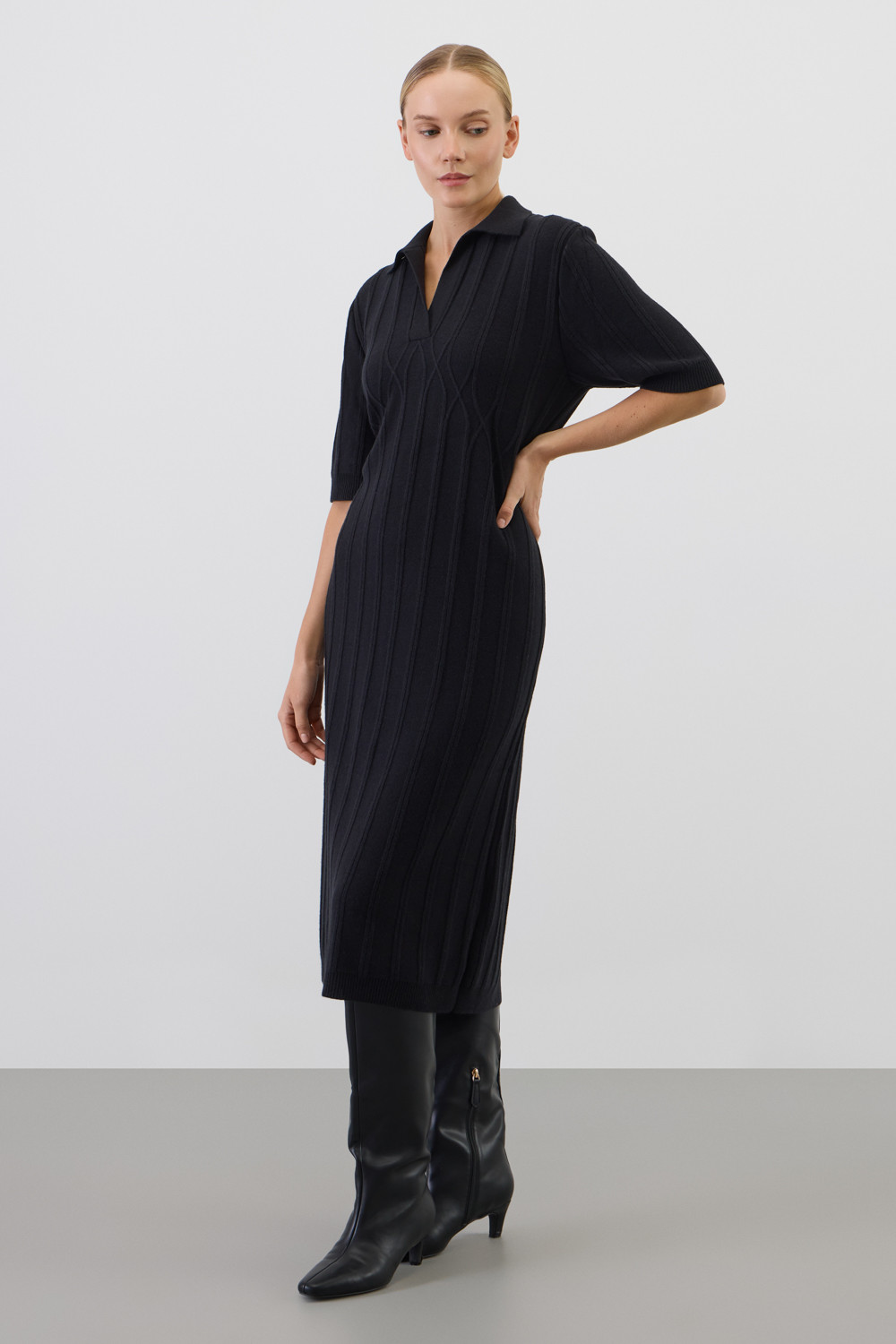 Платья женские для мам, артикул: ЕВ 531/ш, цвет: черный, фото 4