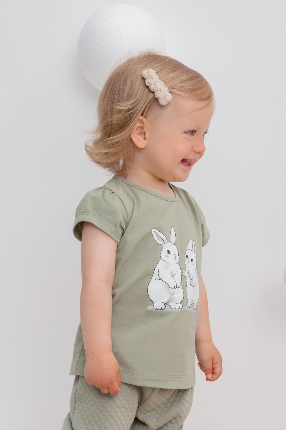 Футболка для девочки, артикул: КР 302260, цвет: хаки, фото 4