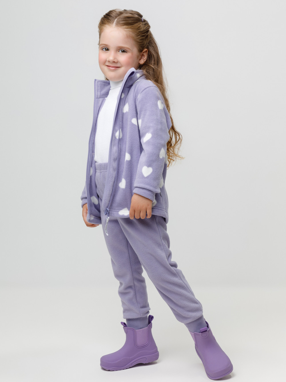 Куртка для девочки, артикул: ФЛ 34025/н/41 ГР, цвет: фиолетовый, фото 4