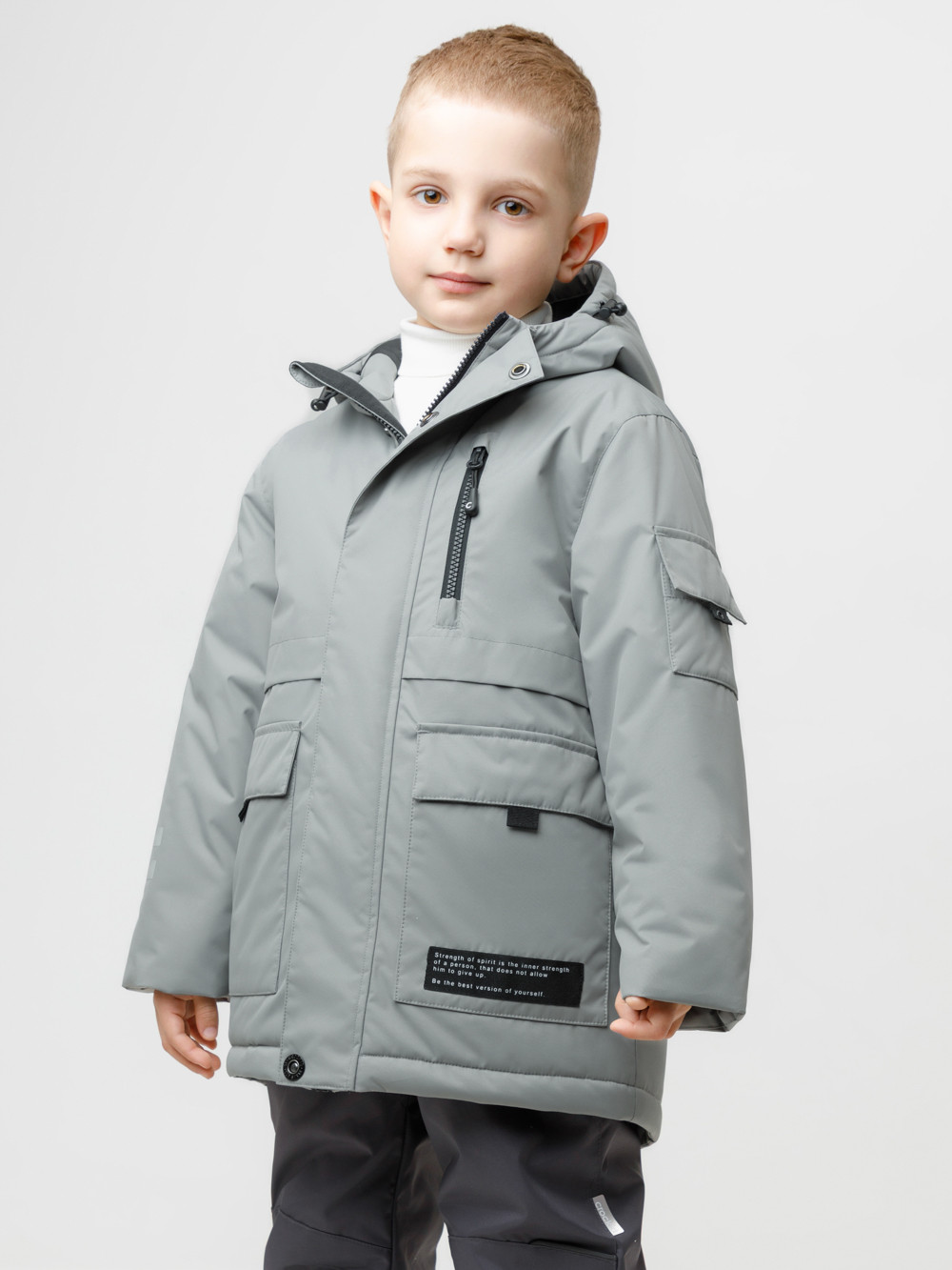 Куртки для мальчика, артикул: ВК 36105/1 ГР (104-122), цвет: серый, фото 4