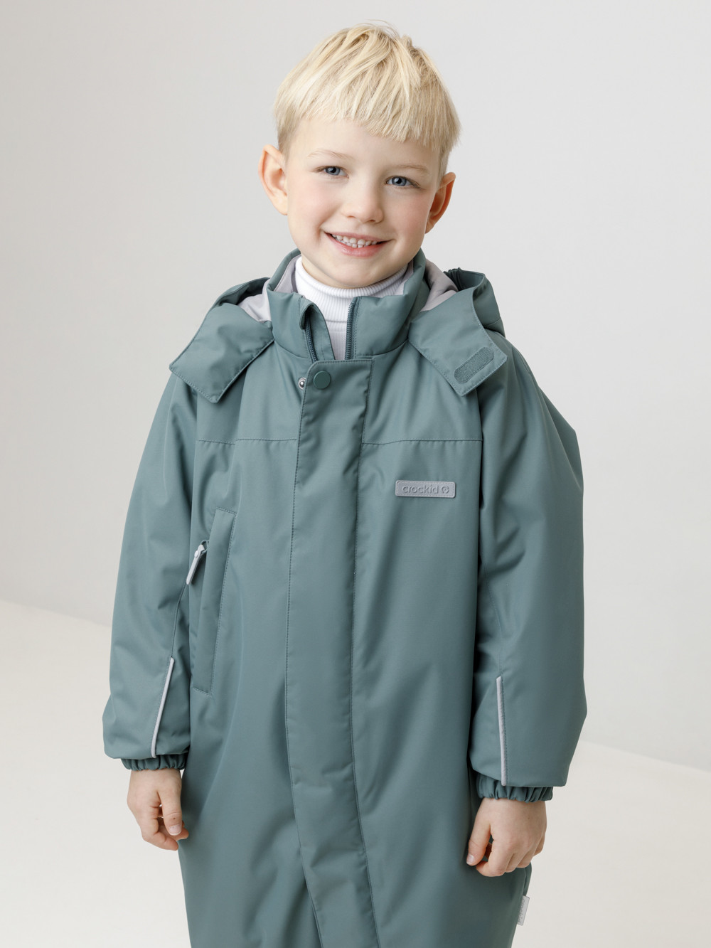 Комбинезоны утепленные для мальчика, артикул: ВК 60109/7 УЗГ, цвет: зеленый, фото 4