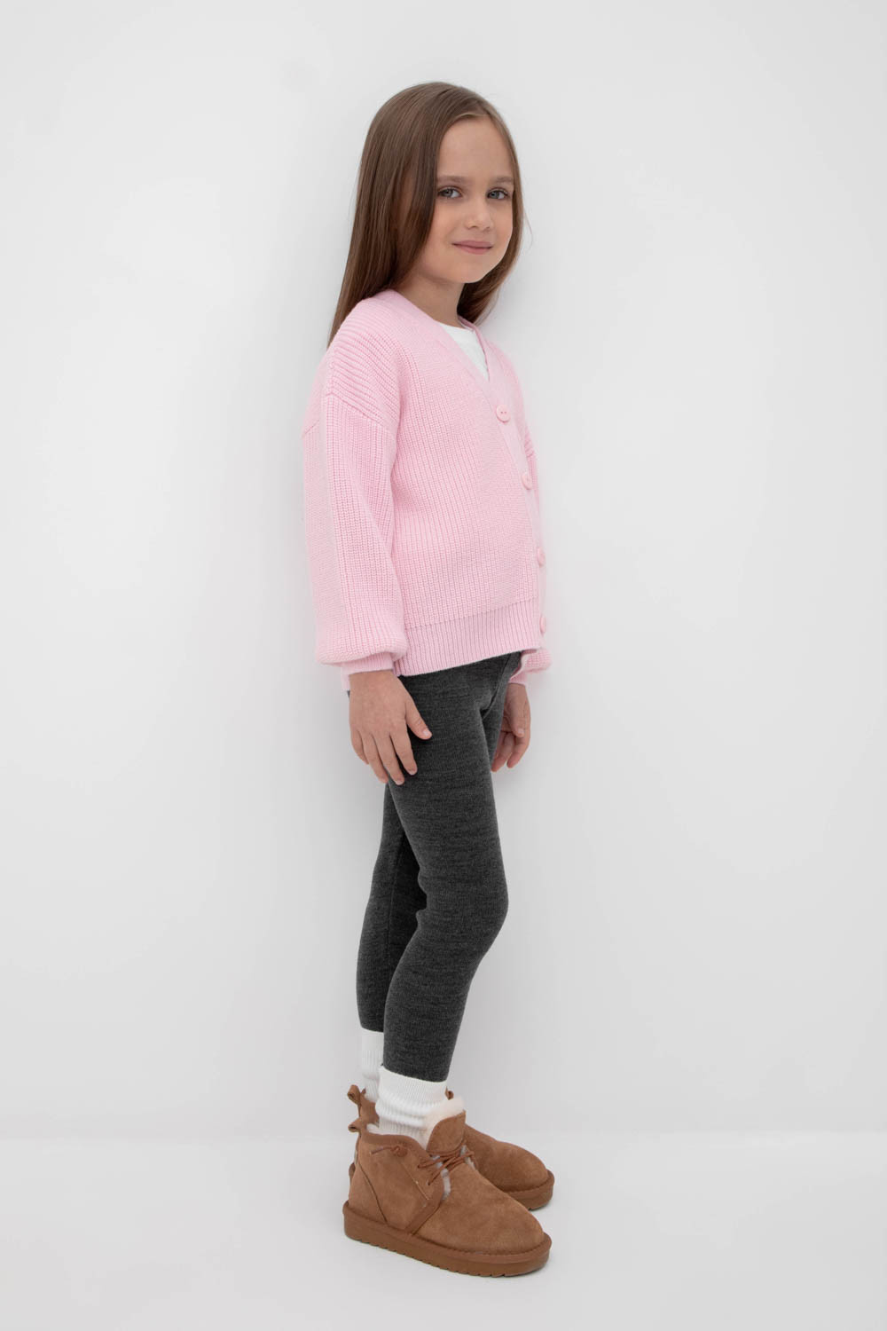 Брюки для девочки, артикул: К 421, цвет: темно-серый, фото 4