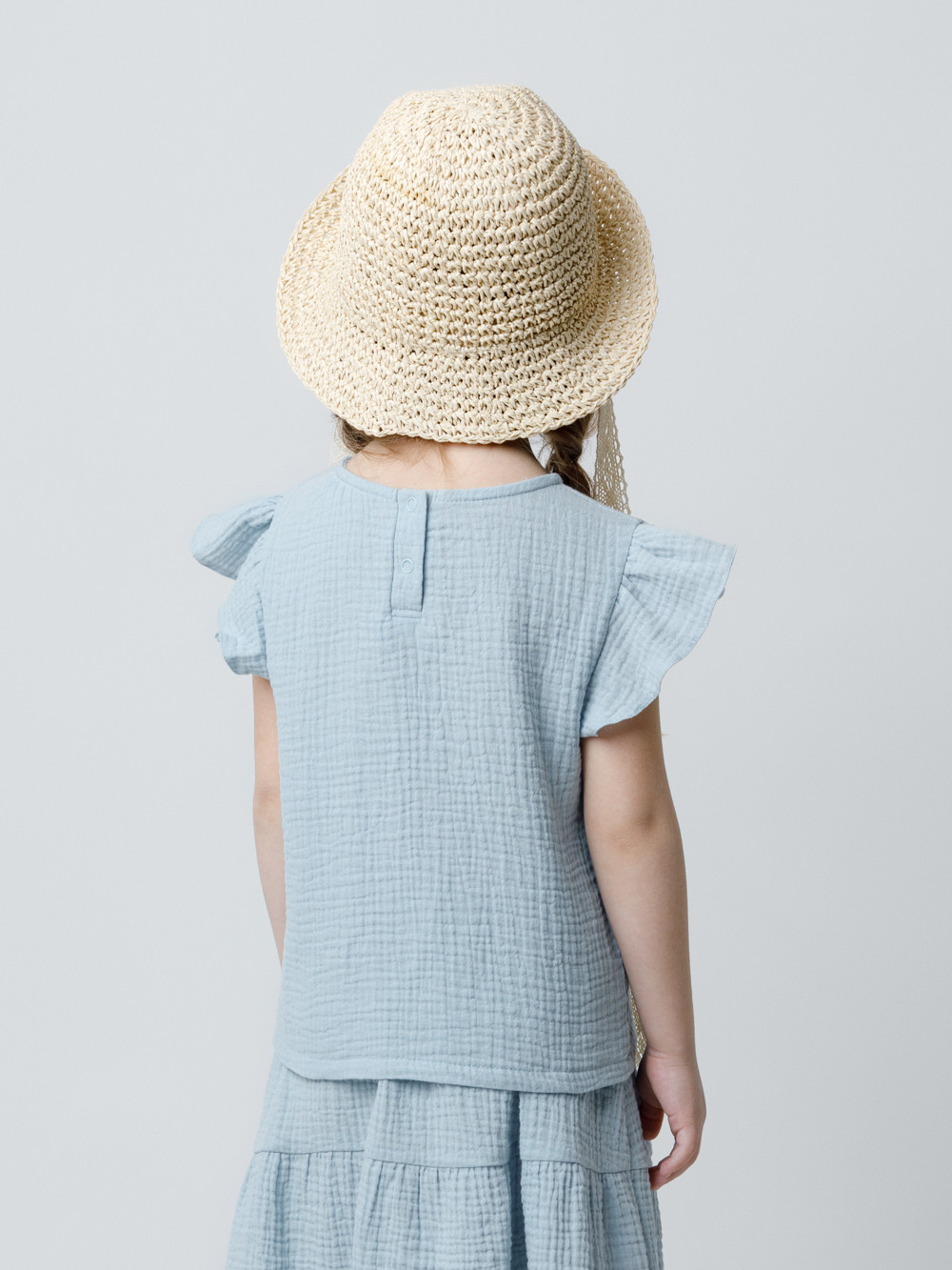 Футболка для девочки, артикул: ТК 30003, цвет: голубой, фото 4