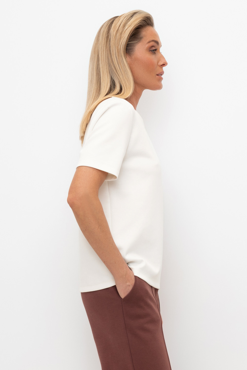 Футболки женские для мам, артикул: ЕВТ 3243, цвет: бежевый, фото 4