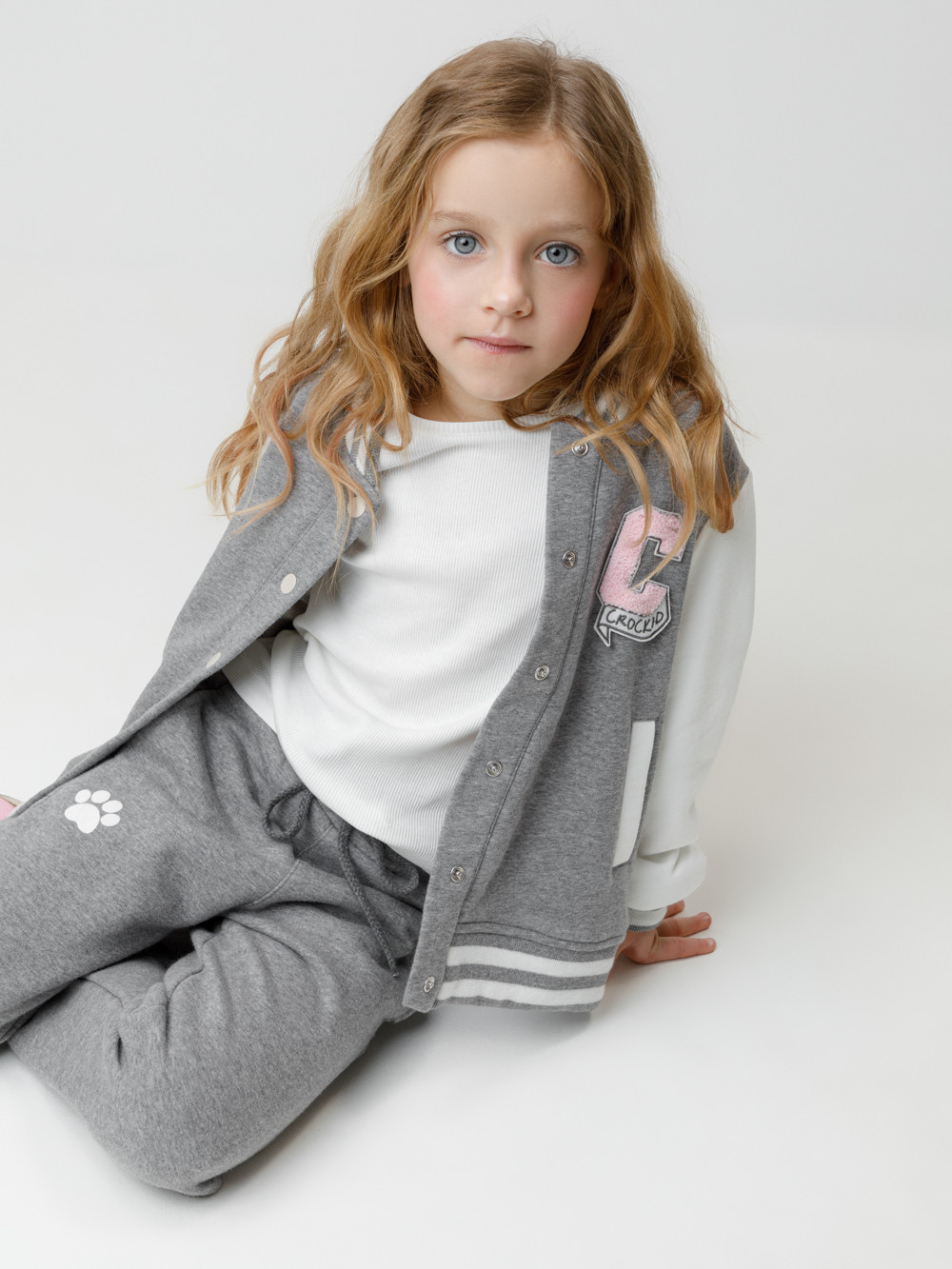 Жакет для девочки, артикул: КР 302833, цвет: серый, фото 4
