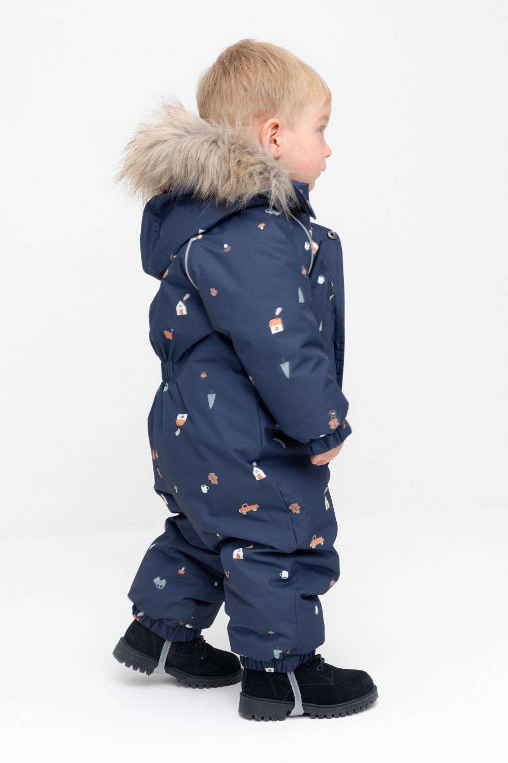 Комбинезоны утепленные для мальчика, артикул: ВК 60116/н/9 ГР, цвет: темно-синий, фото 4