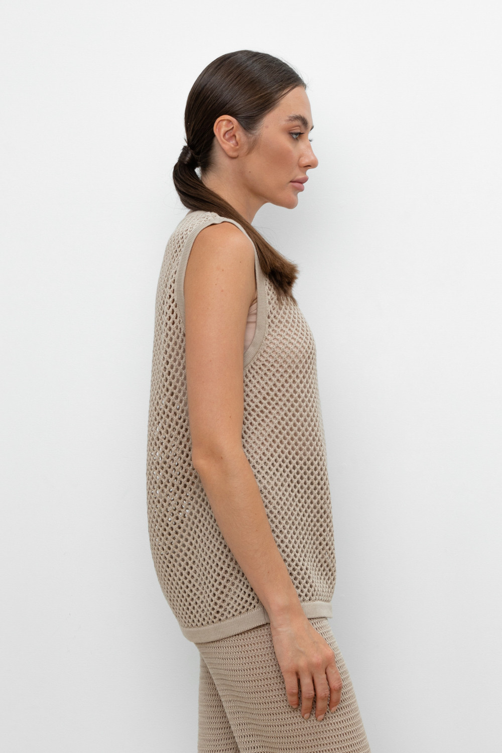 Майки женские для мам, артикул: ЕВ 30154, цвет: бежевый, фото 4