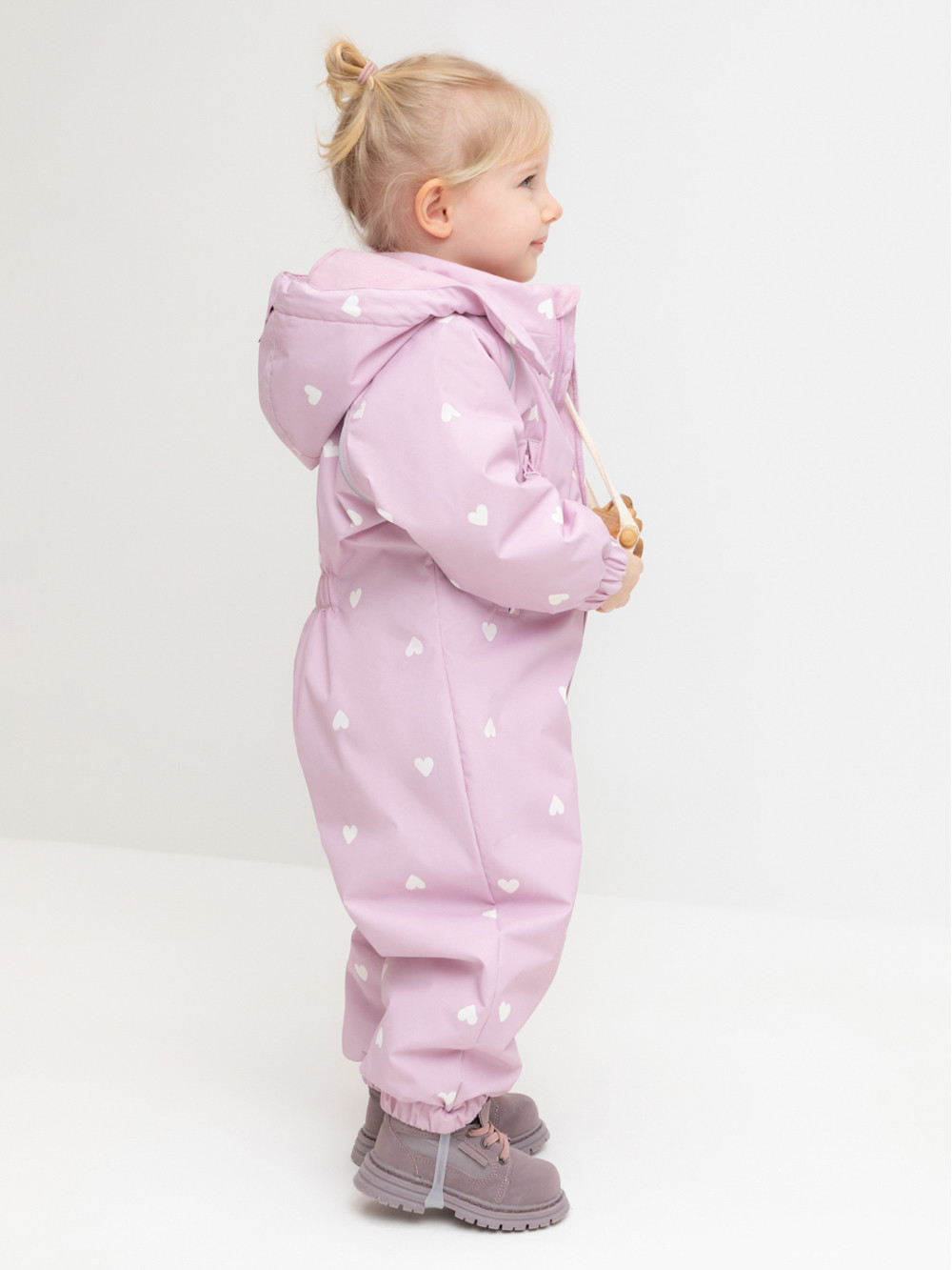 Комбинезоны утепленные для девочки, артикул: ВК 60085/н/47 Ал, цвет: розовый, фото 4