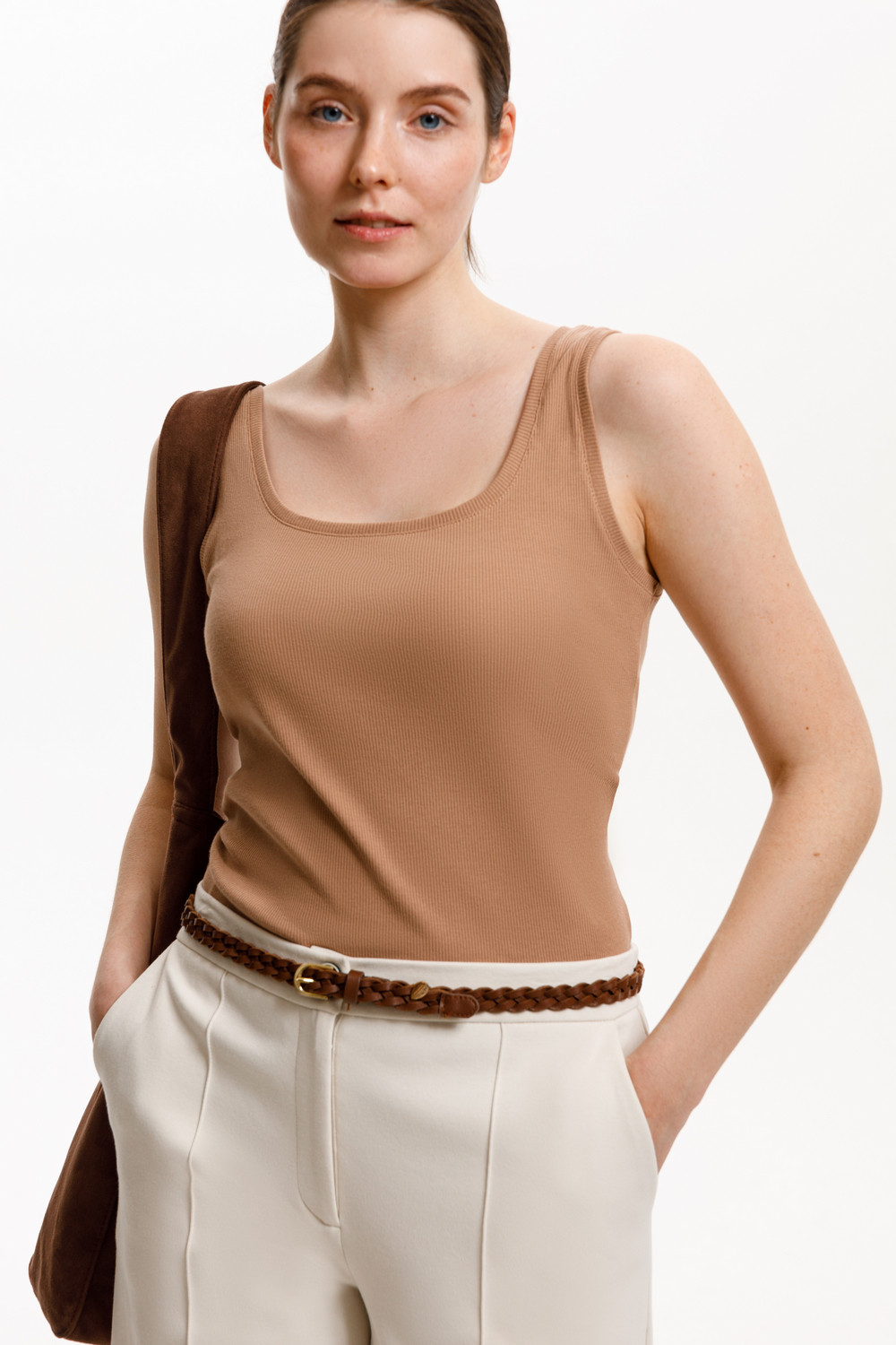 Майки женские для мам, артикул: ЕВТ 3224/25, цвет: коричневый, фото 4