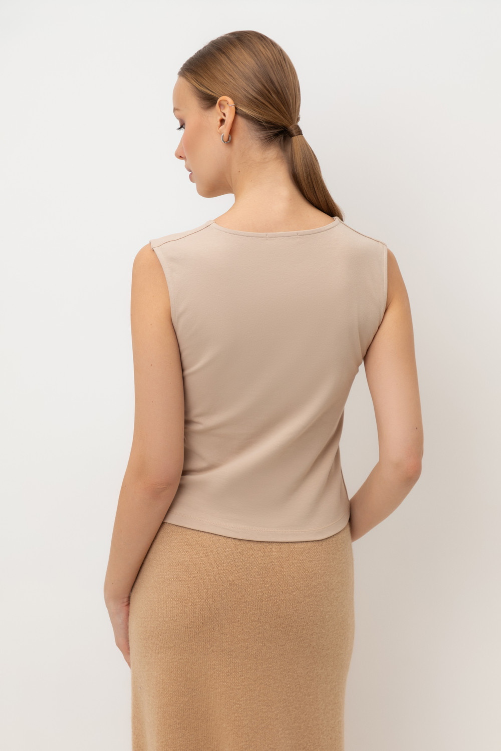 Майки женские для мам, артикул: ЕВТ 3329, цвет: бежевый, фото 4