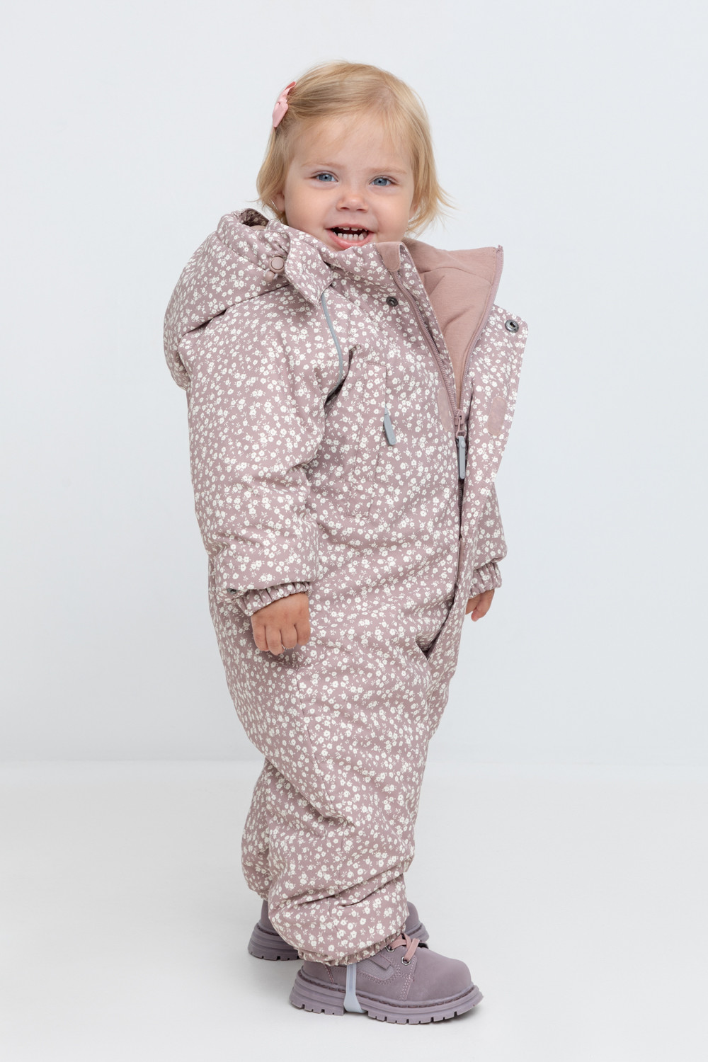 Комбинезоны утепленные для девочки, артикул: ВК 60032/н/46 Ал, цвет: розовый, фото 4