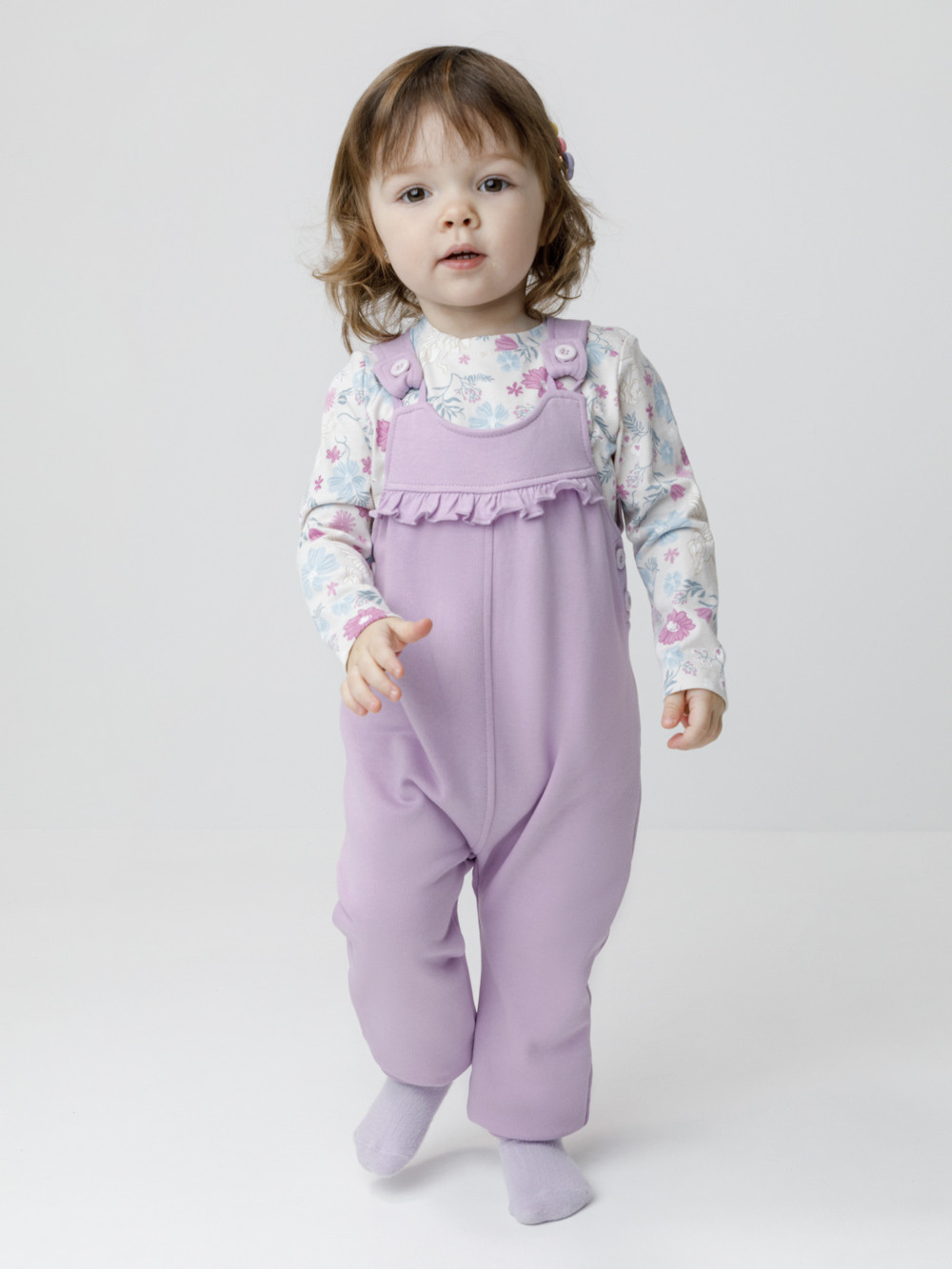 Полукомбинезон для девочки, артикул: КР 6560, цвет: фиолетовый, фото 4