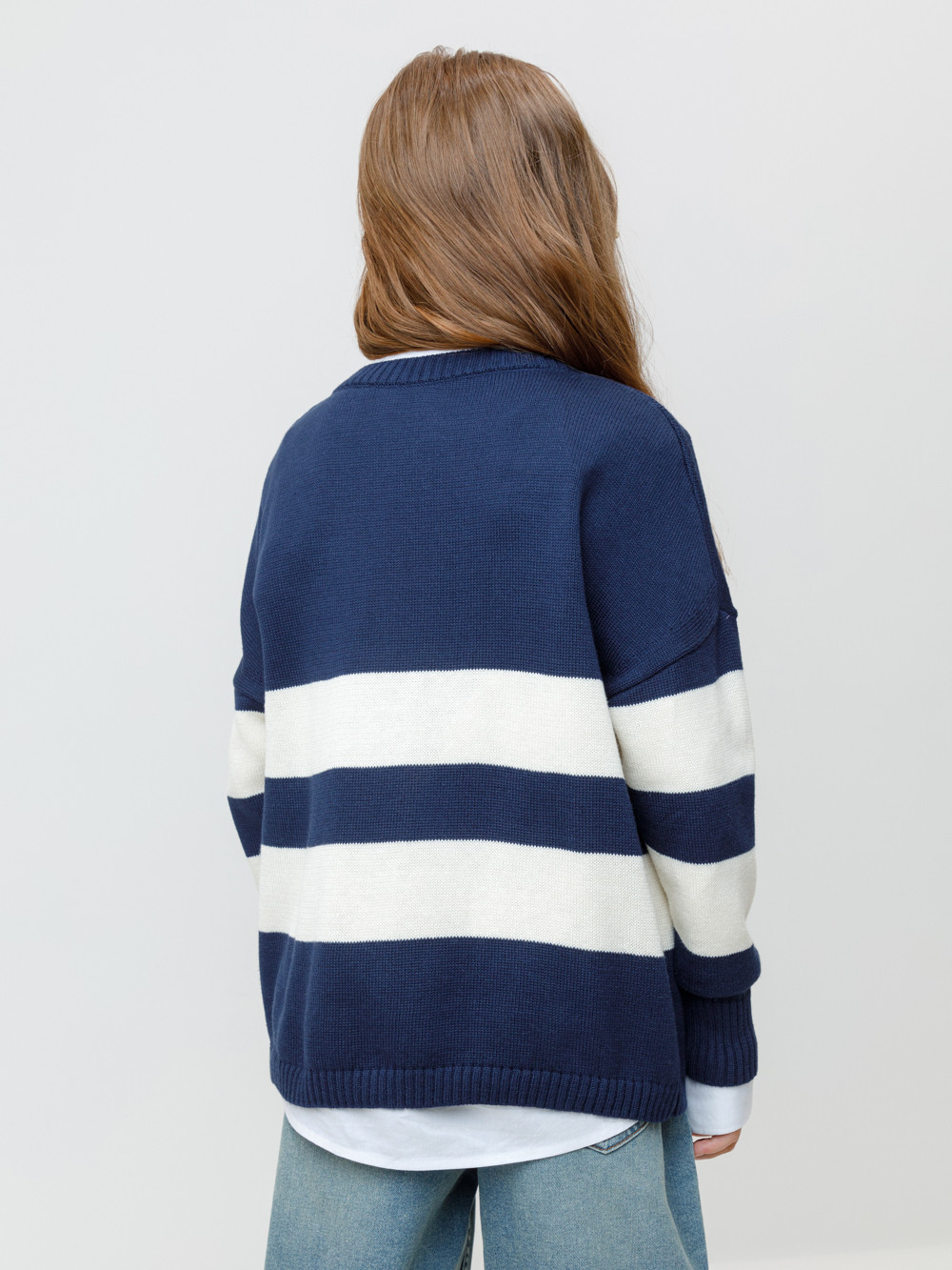 Джемпер для девочки, артикул: КВ 30129, цвет: синий, фото 3