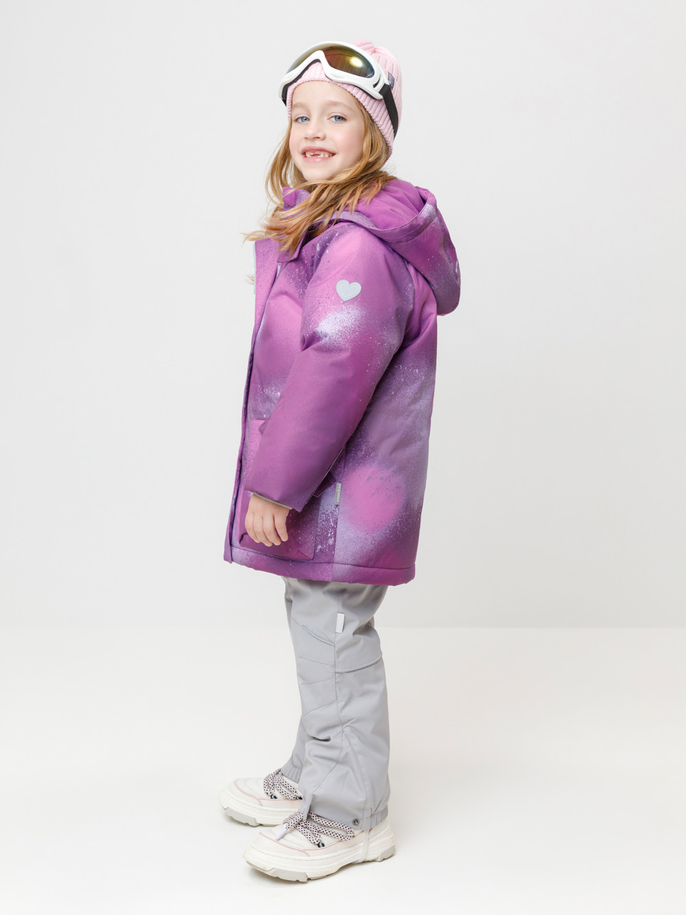 Куртка для девочки, артикул: ВК 38120/н/6 ГР, цвет: фиолетовый, фото 4
