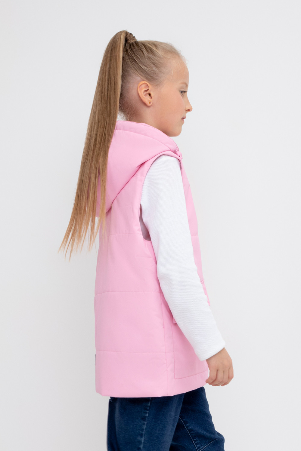Жилет для девочки, артикул: ВК 35011/6 ГР, цвет: розовый, фото 4