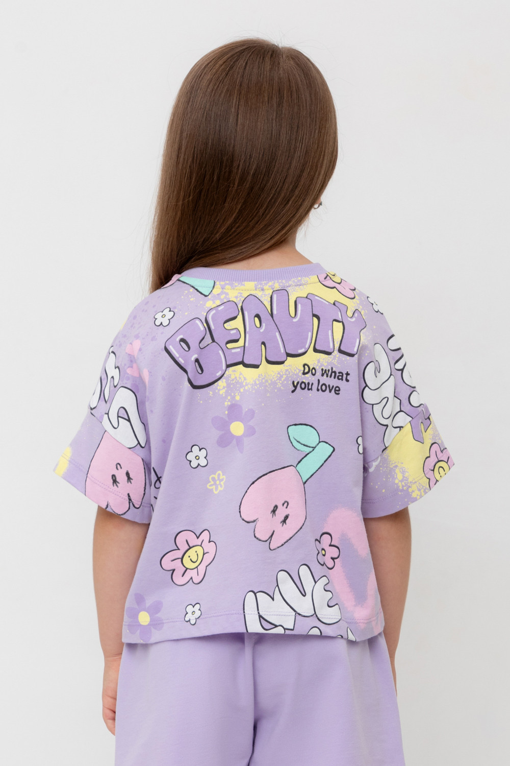 Футболка для девочки, артикул: КР 302695, цвет: фиолетовый, фото 4