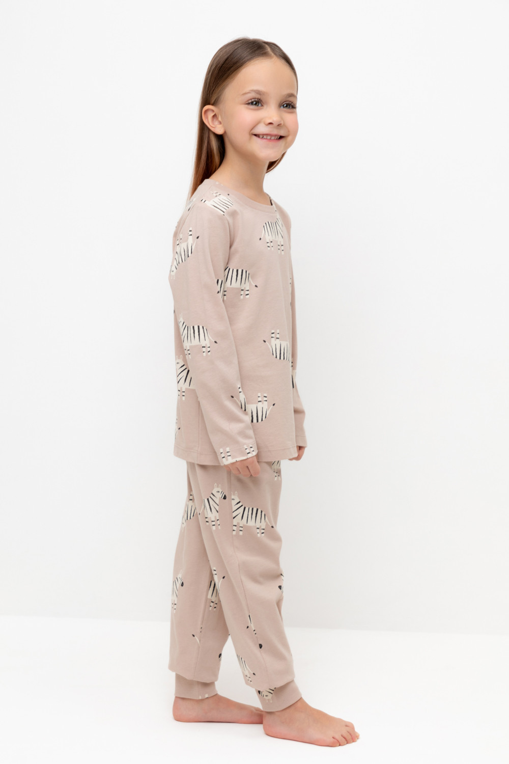 Пижама для девочки, артикул: К 1561, цвет: бежевый, фото 4