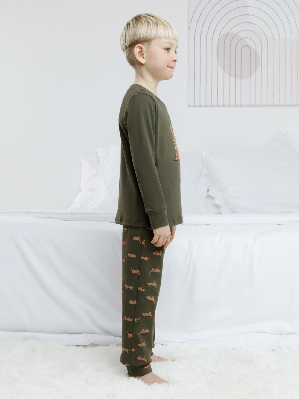Пижама для мальчика, артикул: К 1541, цвет: хаки, фото 4