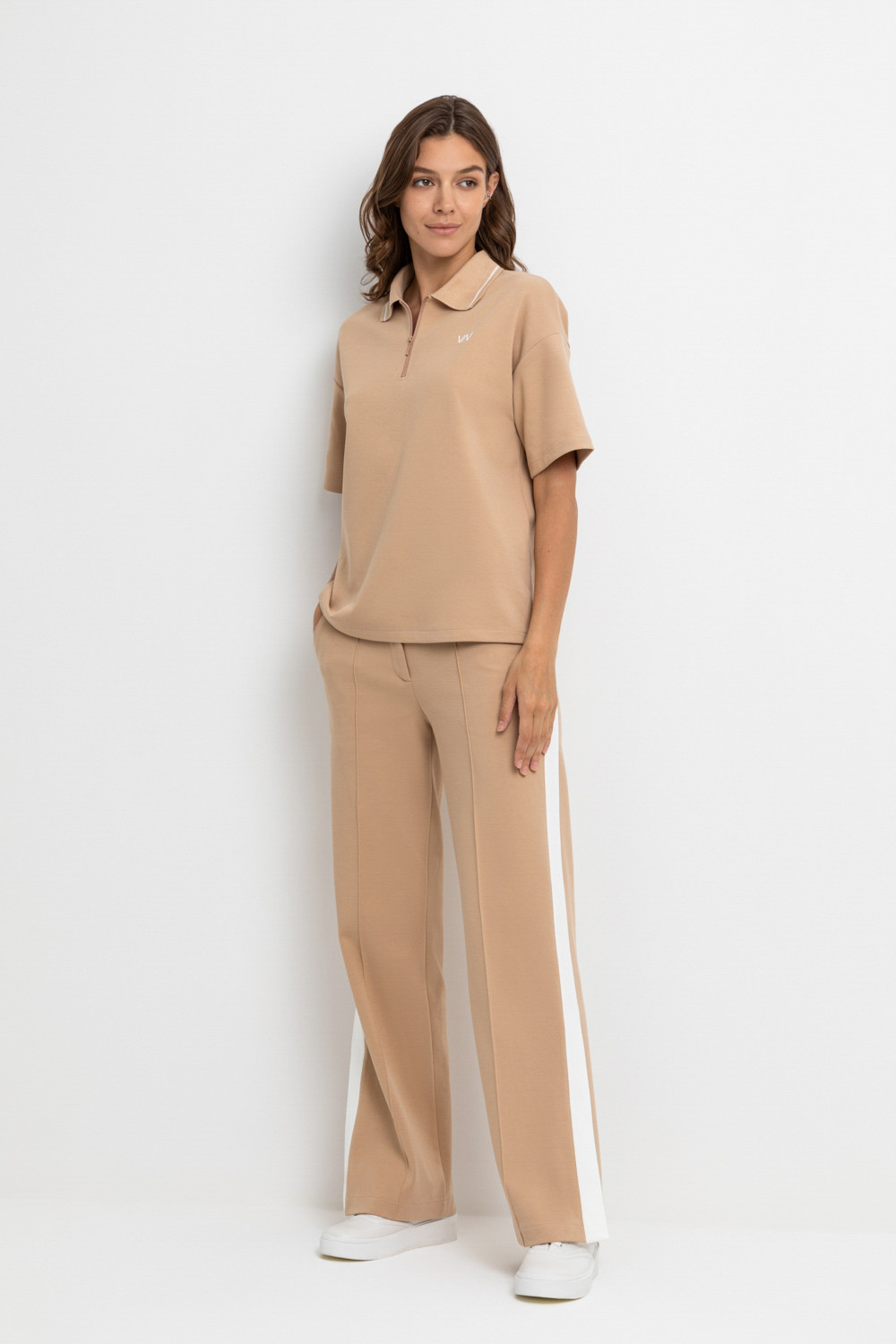 Брюки женские для мам, артикул: ЕВТ 4083, цвет: бежевый, фото 4