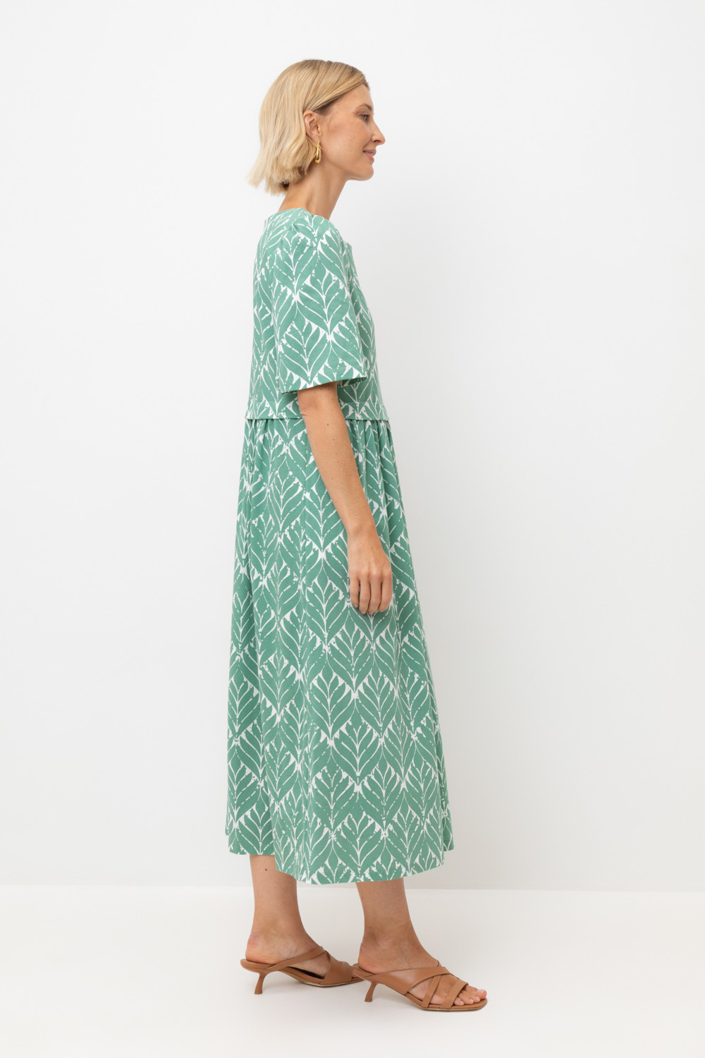 Платья женские для мам, артикул: ЕВТ 5082, цвет: зеленый, фото 4