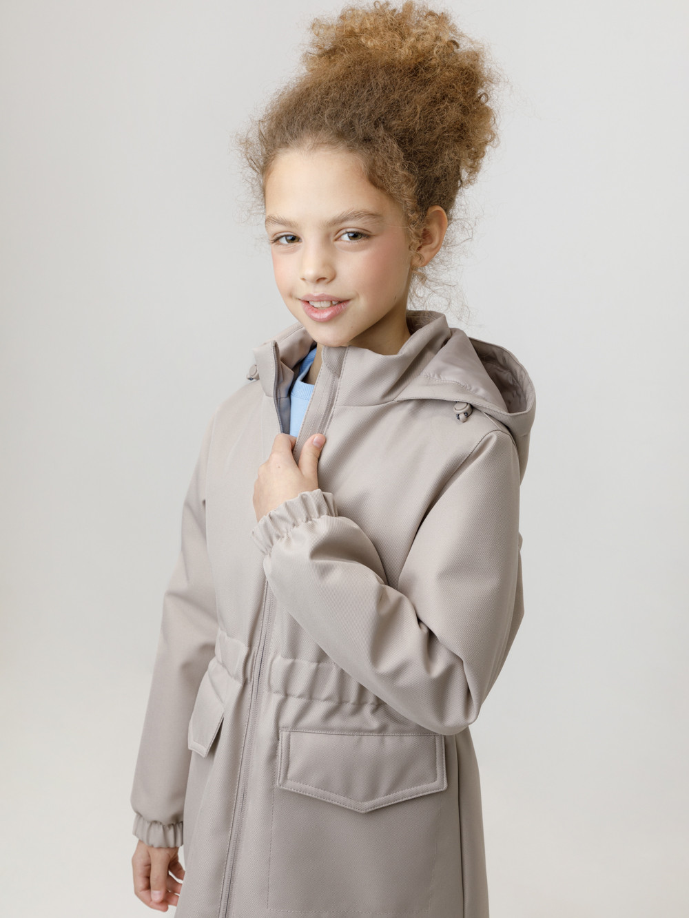 Пальто для девочки, артикул: ВК 32152/10 УЗГ, цвет: коричневый, фото 4