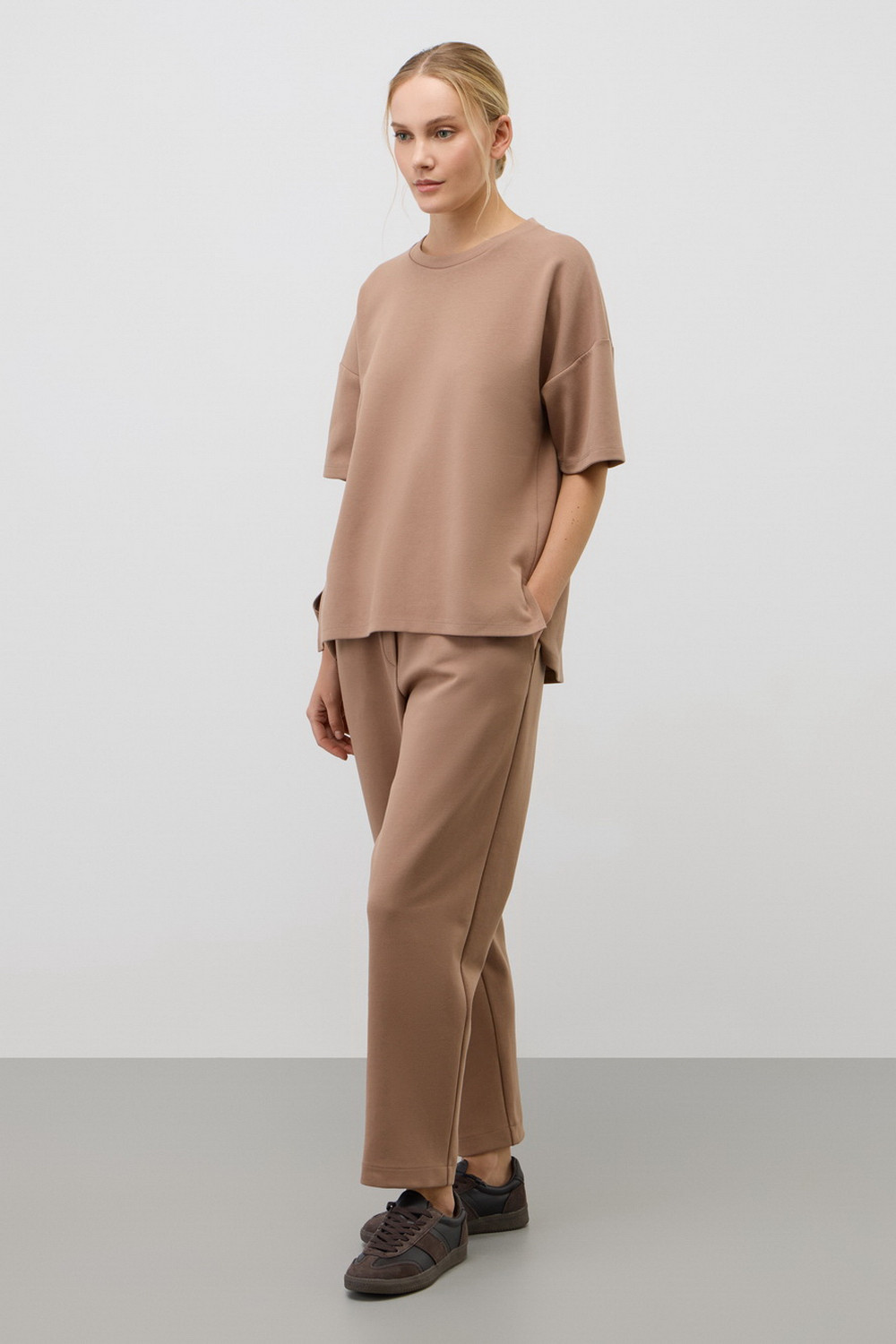 Брюки женские для мам, артикул: ЕВТ 4159, цвет: коричневый, фото 4