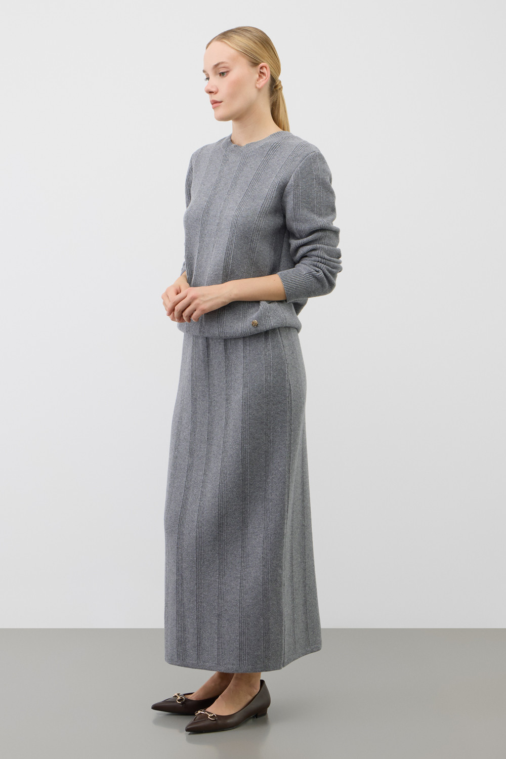 Юбки женские для мам, артикул: ЕВ 751/ш, цвет: серый, фото 4