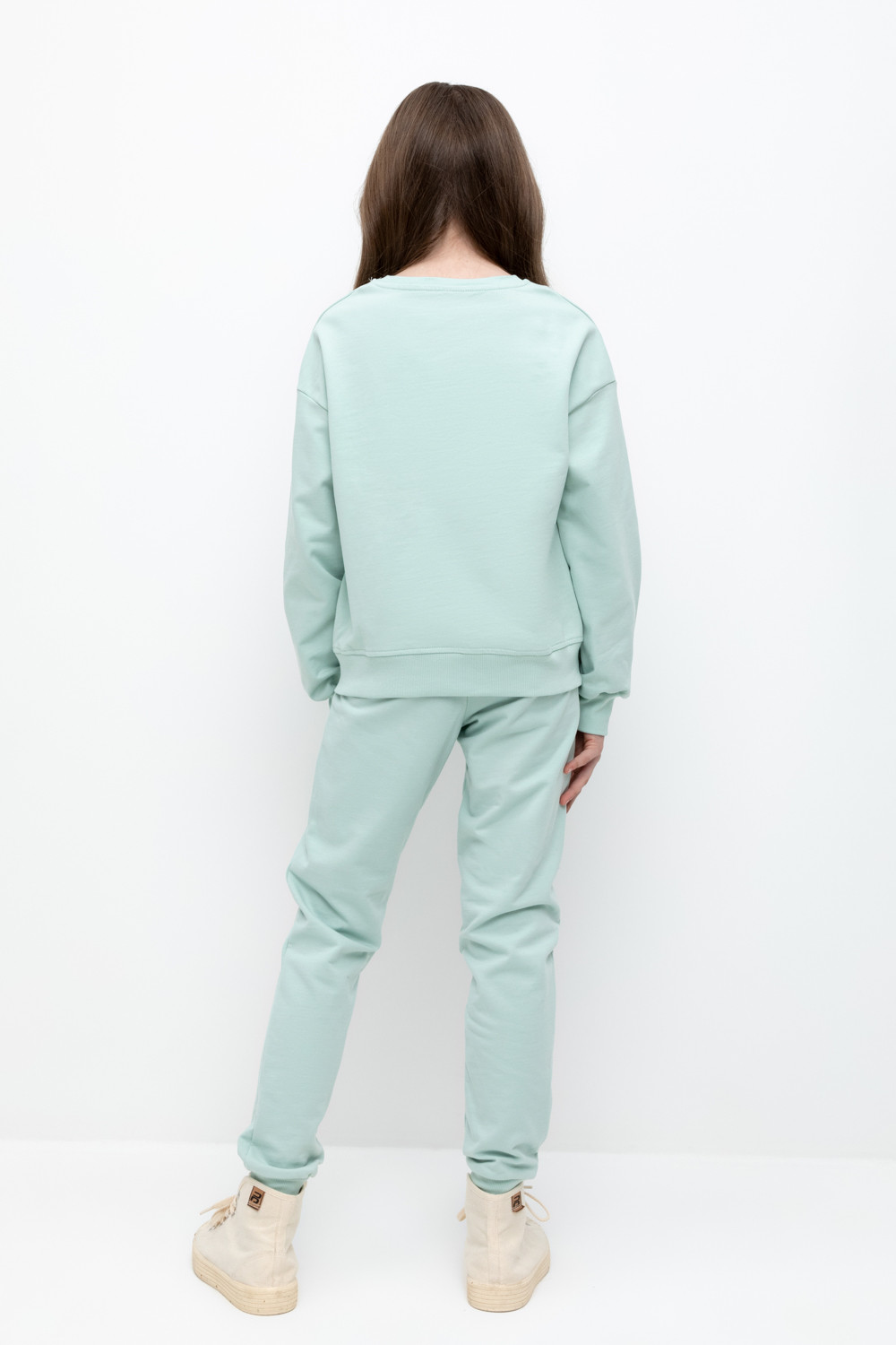 Брюки для девочки, артикул: К 400542-1, цвет: голубой, фото 4