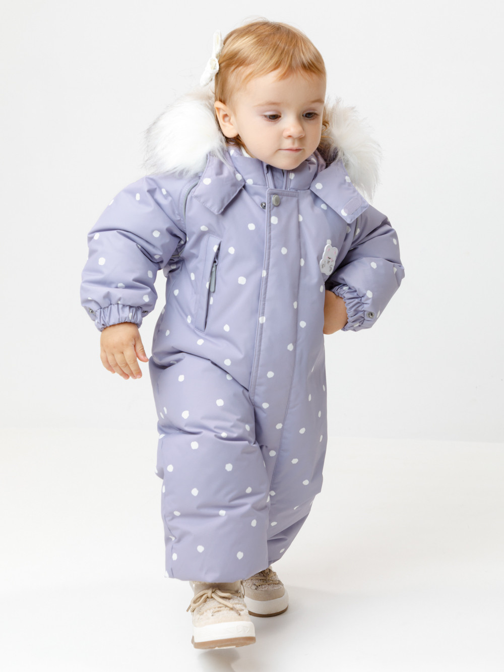 Комбинезоны утепленные для девочки, артикул: ВК 60103/н/6 УЗГ, цвет: фиолетовый, фото 4