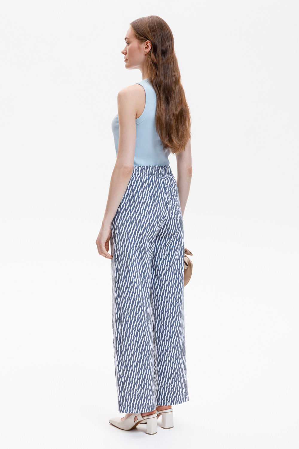 Брюки женские для мам, артикул: ЕВТ 4151, цвет: синий, фото 4