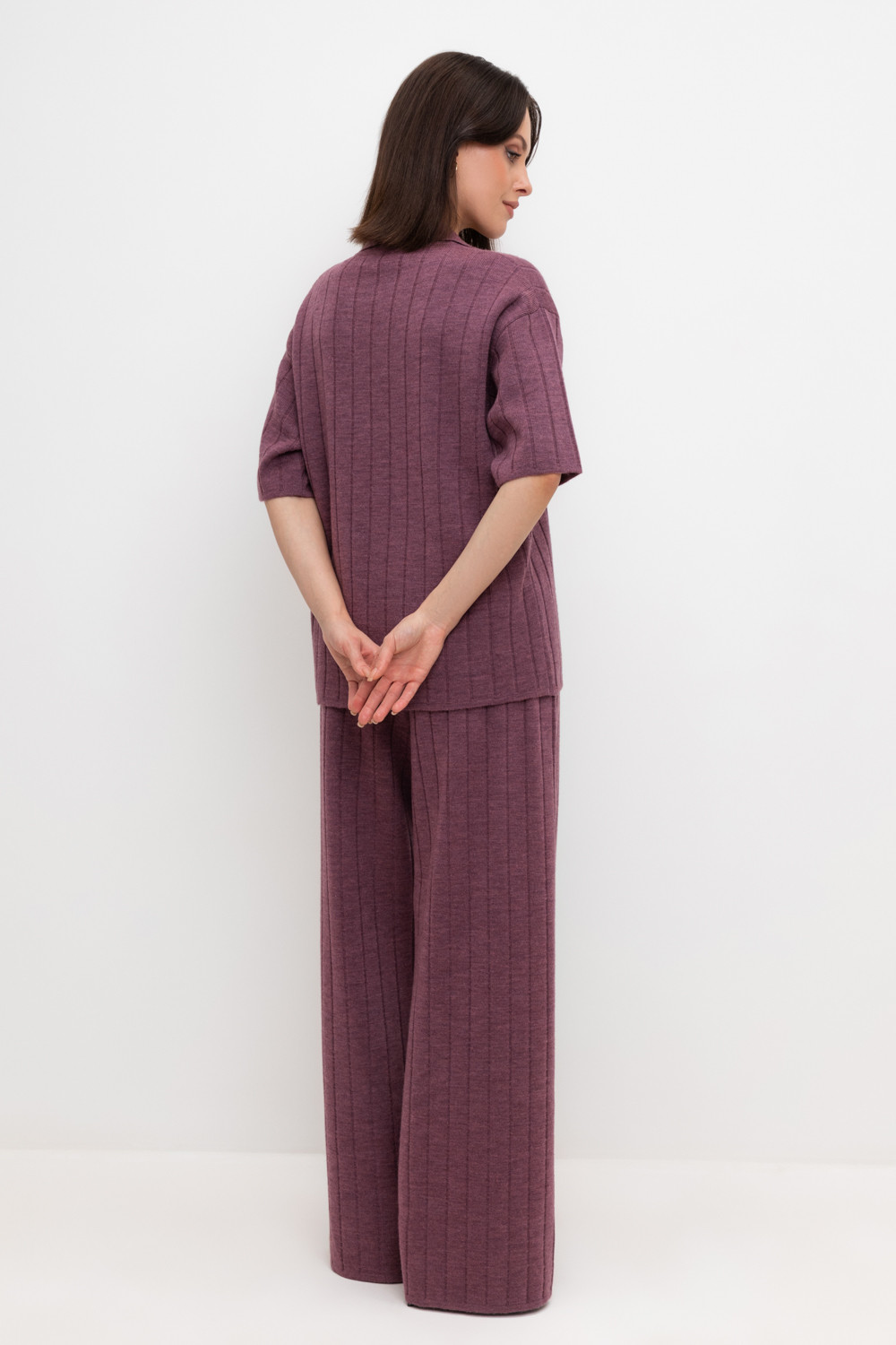 Брюки женские для мам, артикул: ЕВ 443/ш, цвет: бордовый, фото 4