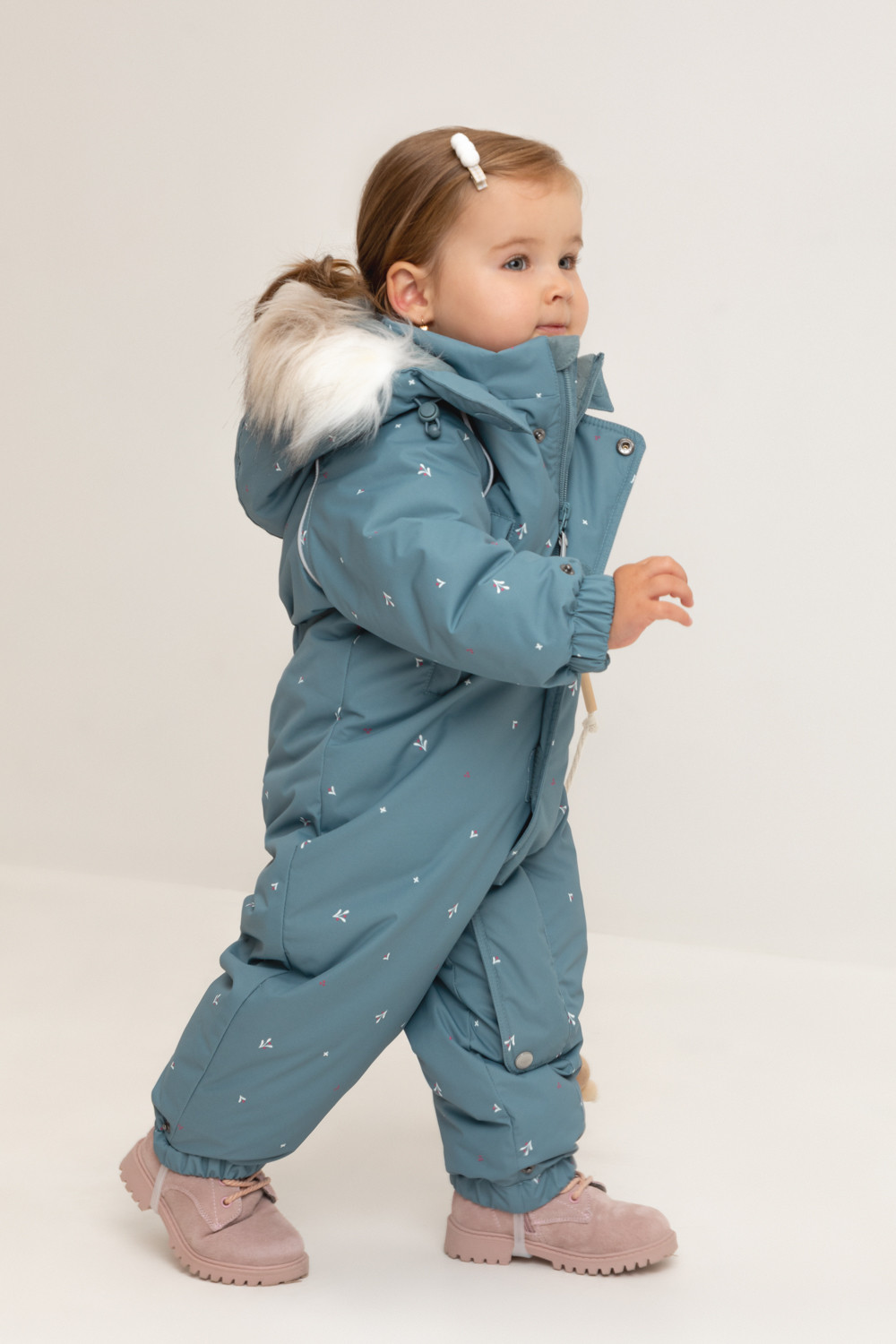 Комбинезоны утепленные для девочки, артикул: ВК 60116/н/3 Ал, цвет: зеленый, фото 4