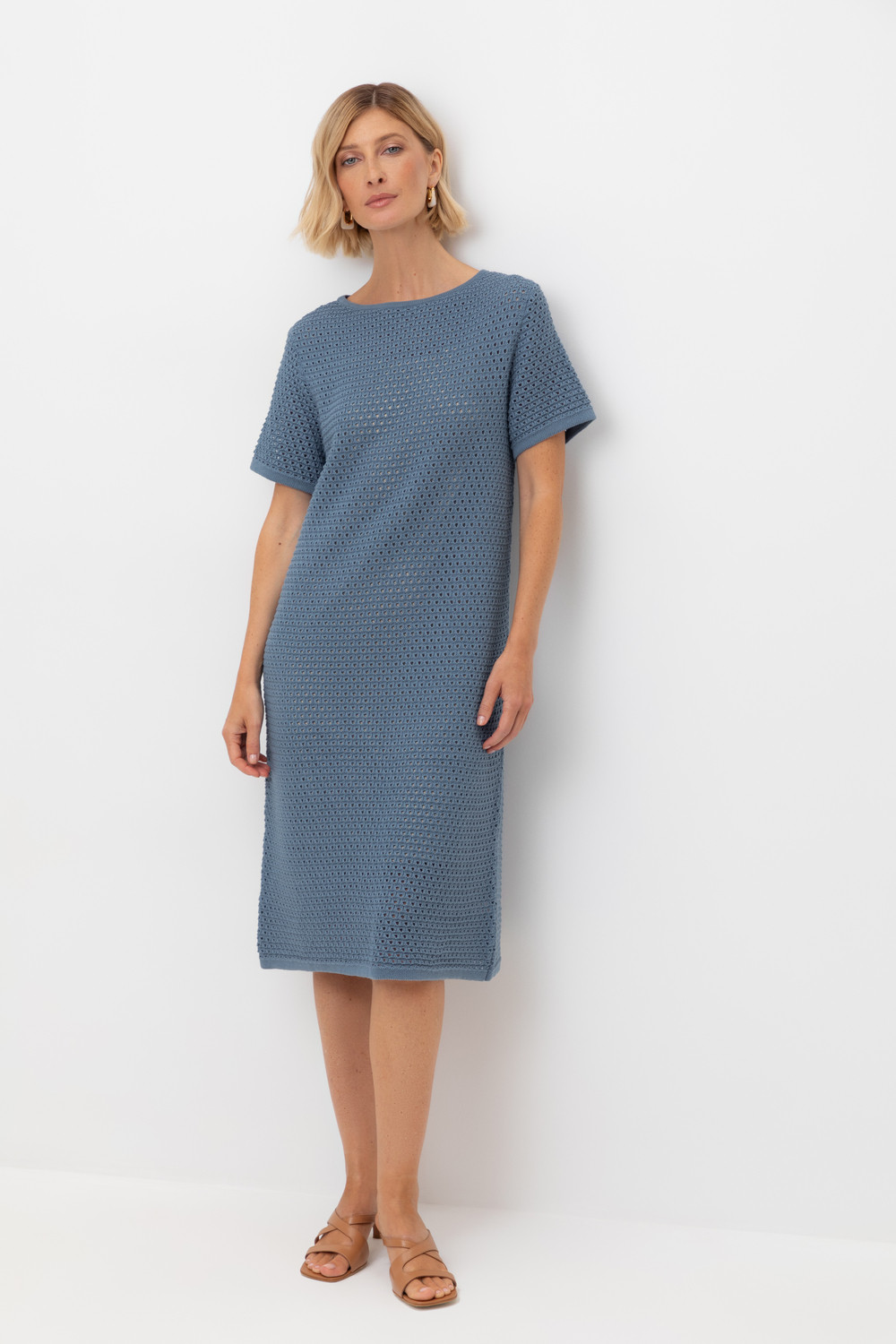 Платья женские для мам, артикул: ЕВ 527, цвет: синий, фото 4