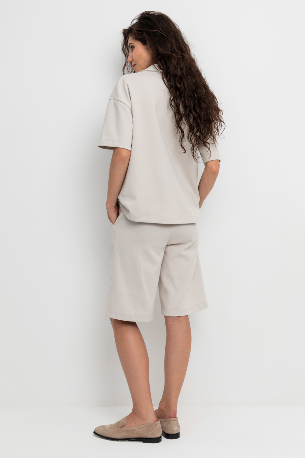 Шорты женские для мам, артикул: ЕВТ 4078, цвет: бежевый, фото 4