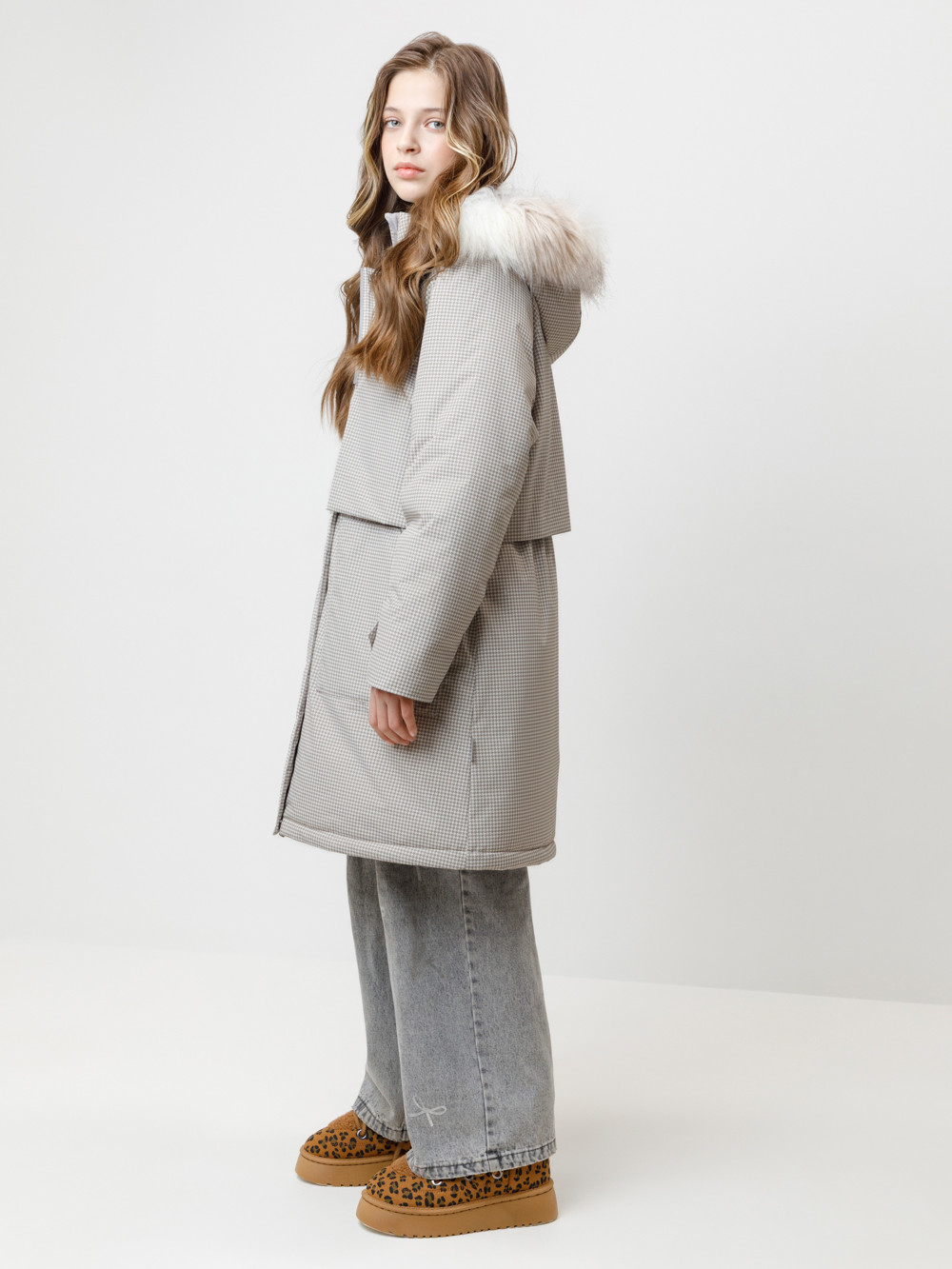 Куртка для девочки, артикул: ВК 38124/н/2 ГР, цвет: бежевый, фото 4