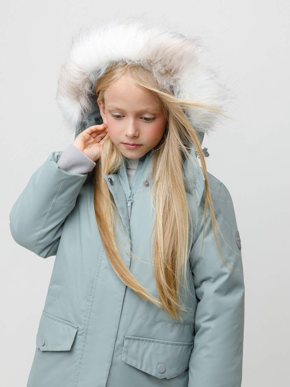 Куртка для девочки, артикул: ВК 38112/6 ГР, цвет: зеленый, фото 4