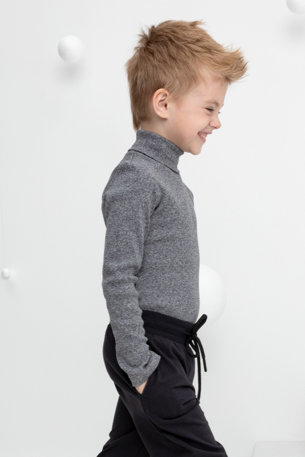 Водолазки для мальчика, артикул: КР 301477, цвет: серый, фото 4