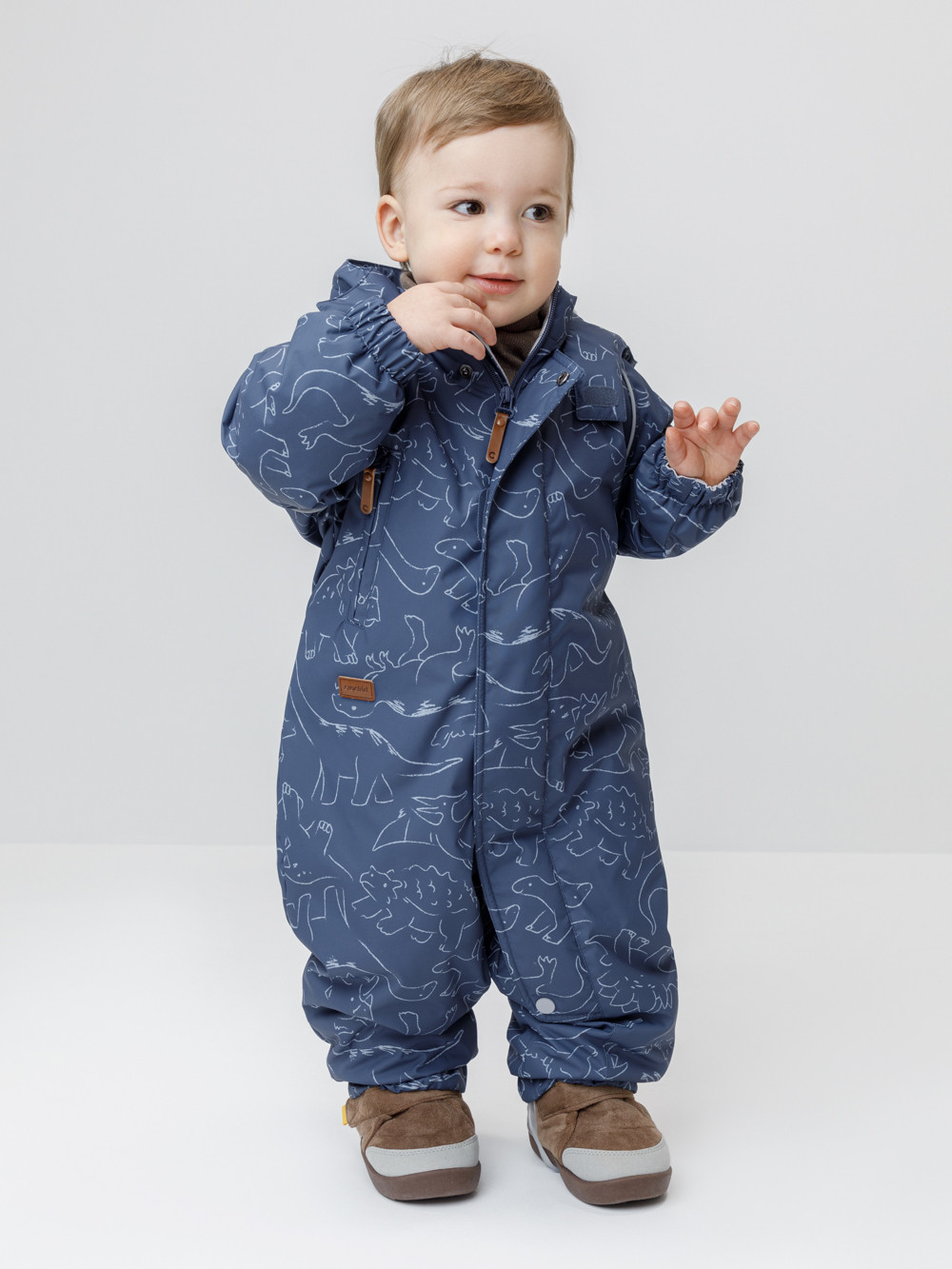 Комбинезоны утепленные для мальчика, артикул: ВК 60085/н/83 Ал, цвет: синий, фото 4
