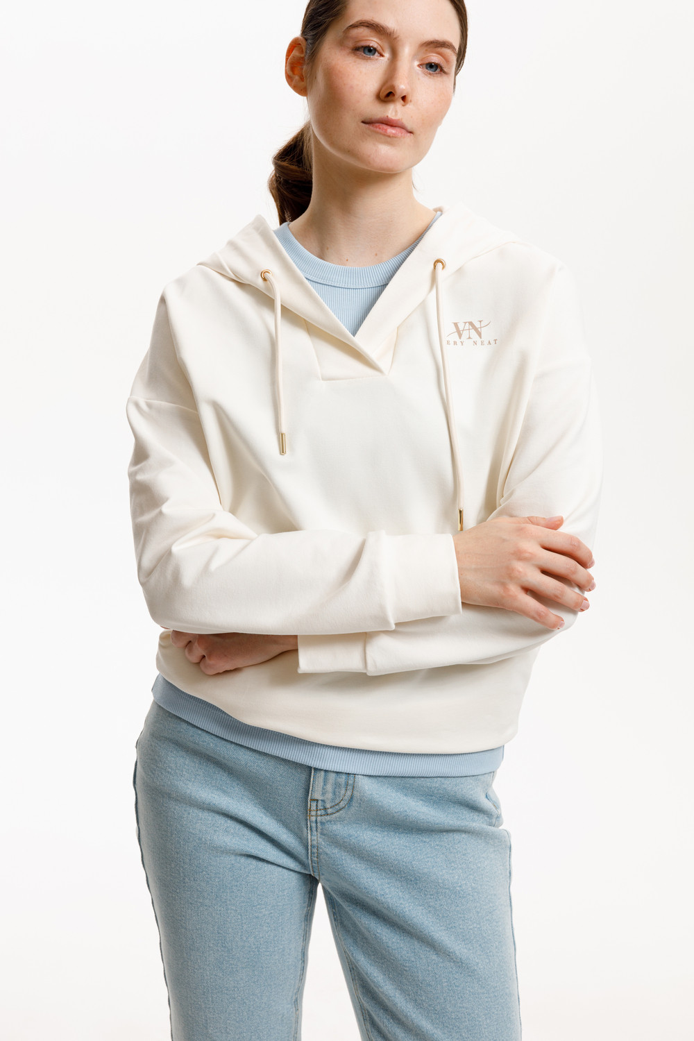 Толстовки женские для мам, артикул: ЕВТ 3302, цвет: бежевый, фото 4