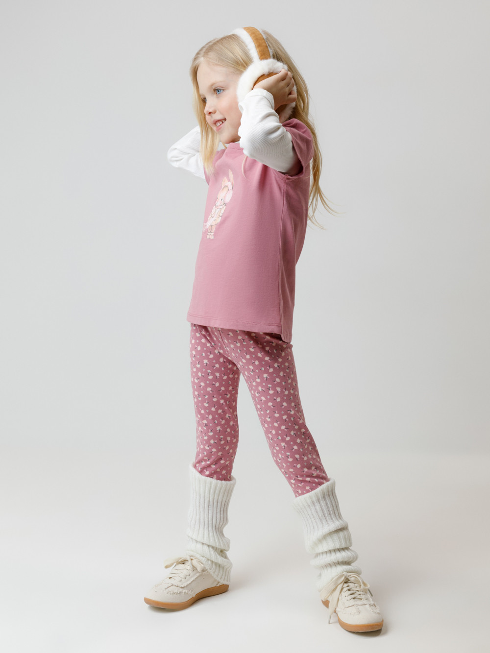 Лосины для девочки, артикул: КР 4074, цвет: розовый, фото 4